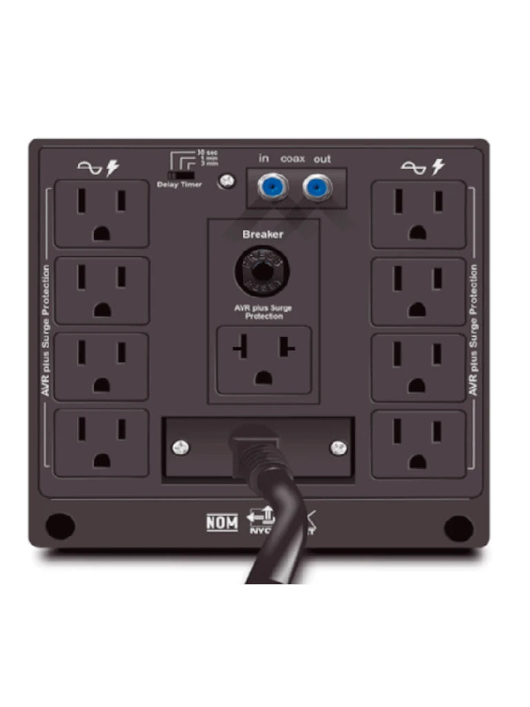 CDP R-AVR5008 - REGULADOR / ESPECIAL PARA MOTORES Y CCTV / 5000VA / 2500W / 8 TERMINALES DE SALIDA / 1 TERMINAL DE SALIDA NEMA5-20R / RETRDANTE A INCENDIO-Reguladores y UPS-CHICAGO DIGITAL POWER-Bsai Seguridad & Controles