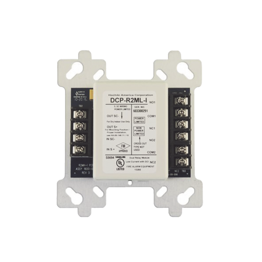 MÓDULO DE RELEVADOR DOBLE, 2A, CON AISLADOR INTEGRADO (0400-02070)-Accesorios y Dispositivos Direccionables-HOCHIKI-R2ML-I-Bsai Seguridad & Controles