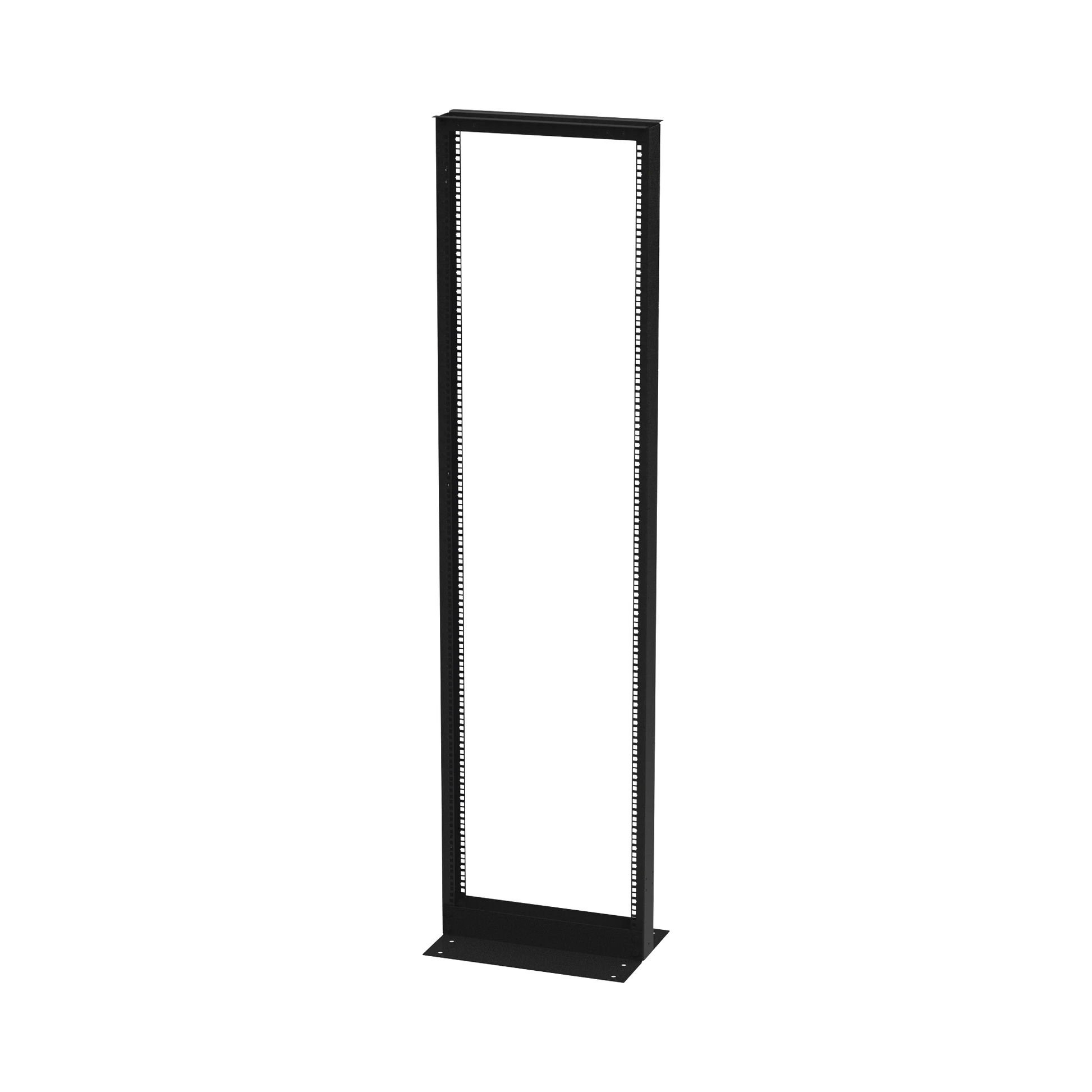 RACK DE 2 POSTES, DOBLE PERFORACIÓN, ESTÁNDAR 19, 42 UNIDADES, FABRICADO EN ACERO, BASE L PARA ANCLAR A PISO.-Racks y Gabinetes-LINKEDPRO BY EPCOM-Bsai Seguridad & Controles