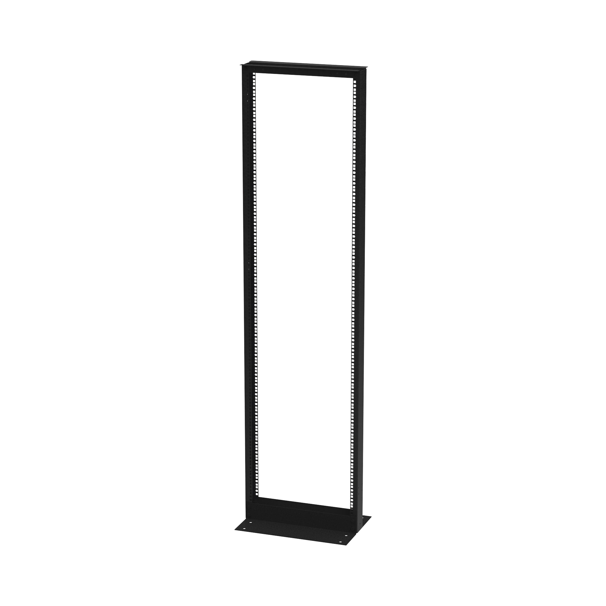 RACK DE 2 POSTES, DOBLE PERFORACIÓN, ESTÁNDAR 19, 42 UNIDADES, FABRICADO EN ACERO, BASE L PARA ANCLAR A PISO.-Racks y Gabinetes-LINKEDPRO BY EPCOM-Bsai Seguridad & Controles