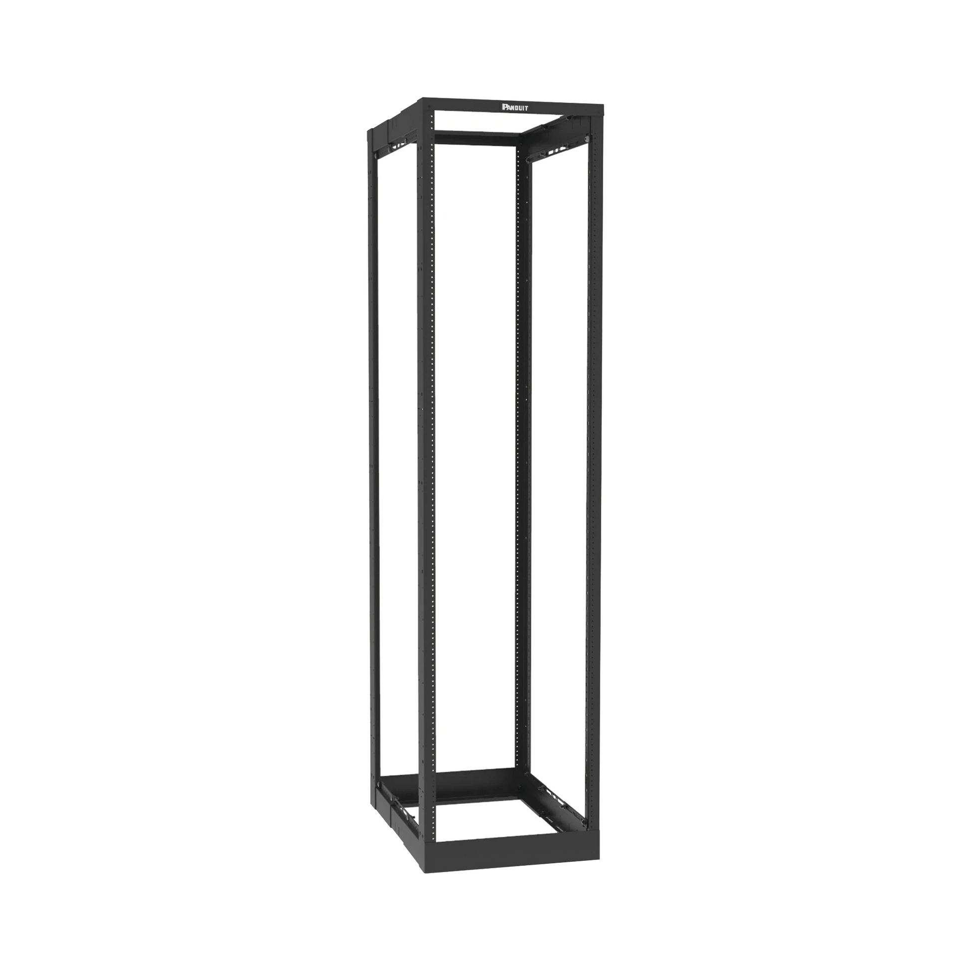 RACK DE CUATRO POSTES ESTÁNDAR DE 19, RIELES ROSCADOS #12-24, PROFUNDIDAD AJUSTABLE DE 23 A 42 IN, 45 UNIDADES DE RACK, COLOR NEGRO-Racks y Gabinetes-PANDUIT-Bsai Seguridad & Controles
