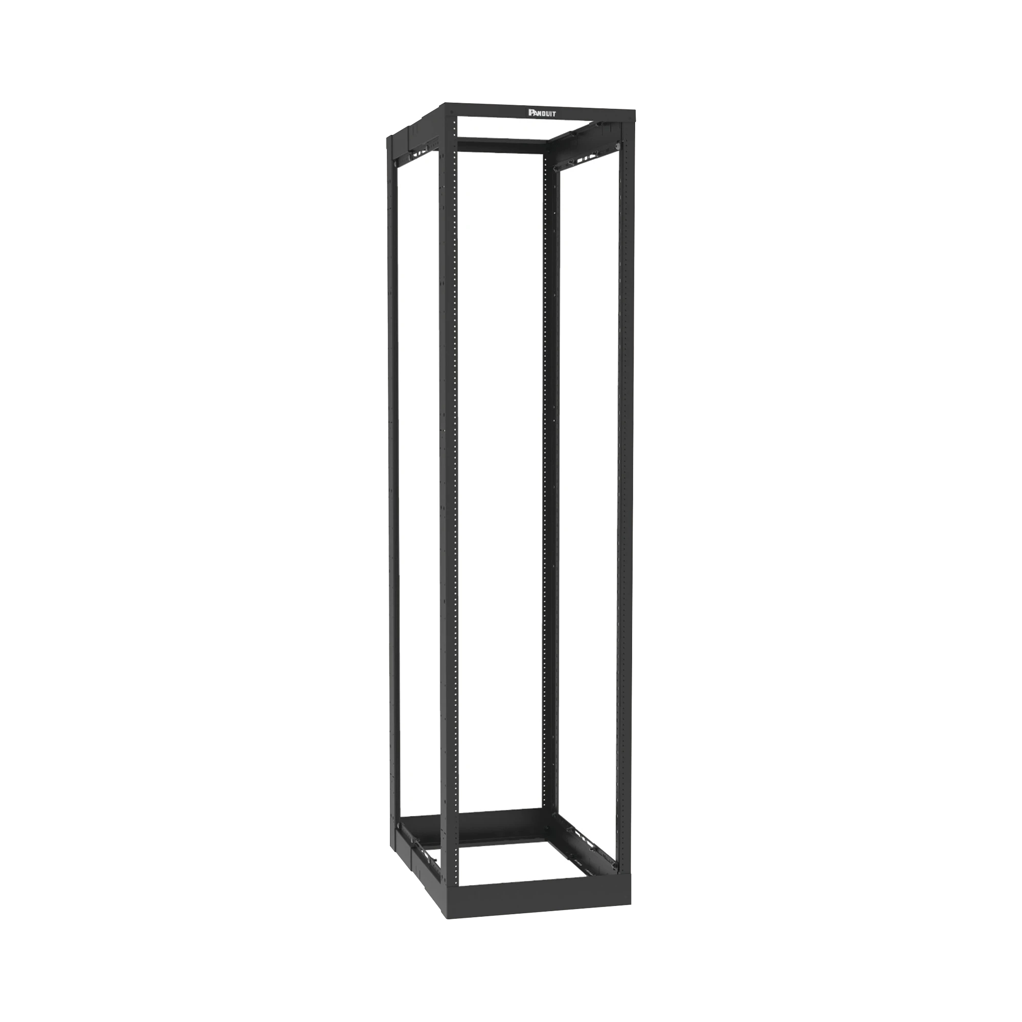 RACK DE CUATRO POSTES ESTÁNDAR DE 19, RIELES ROSCADOS #12-24, PROFUNDIDAD AJUSTABLE DE 23 A 42 IN, 45 UNIDADES DE RACK, COLOR NEGRO-Racks y Gabinetes-PANDUIT-Bsai Seguridad & Controles