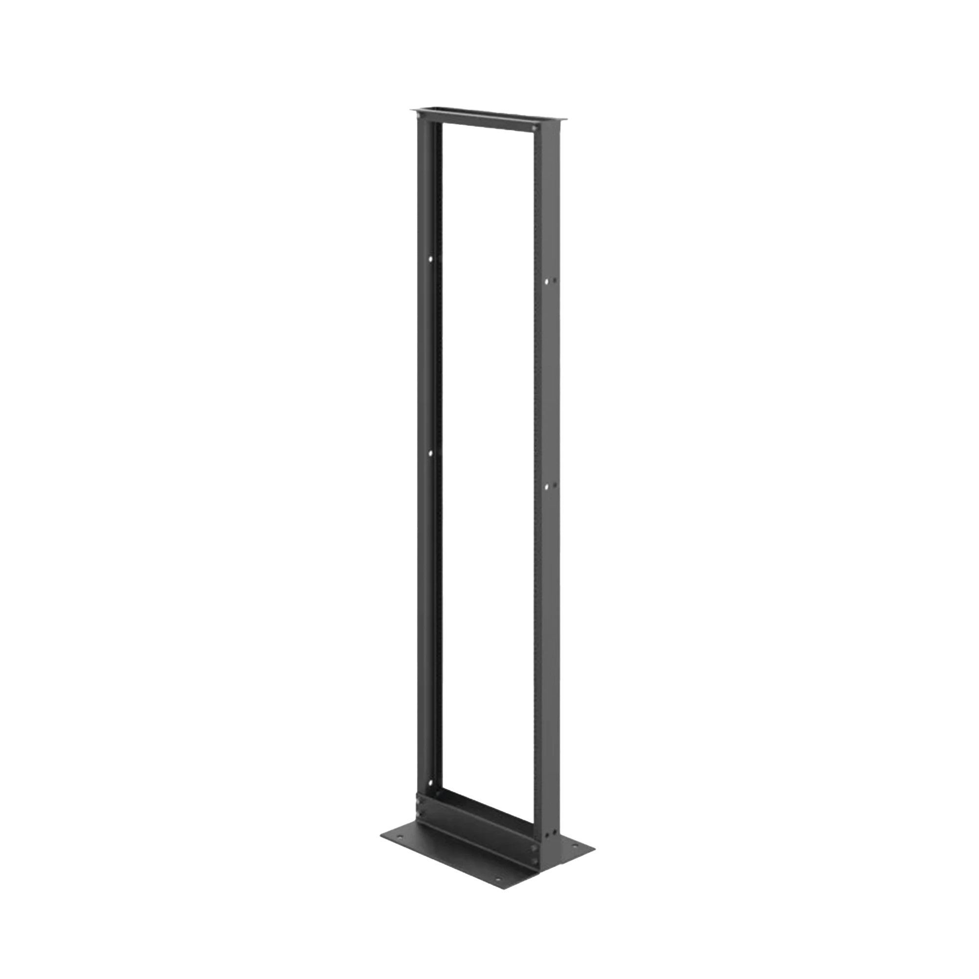 RACK DE DOS POSTES ESTÁNDAR DE 19 IN, RIELES NUMERADOS Y ROSCADOS #12-24, FABRICADO EN ALUMINIO, 45 UNIDADES DE RACK, COLOR NEGRO-Racks y Gabinetes-HOFFMAN-Bsai Seguridad & Controles