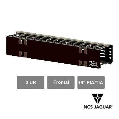 ORGANIZADOR HORIZONTAL FRONTAL P/RACK O GABINETE JAGUAR NCS-HMP-2F 2UR CON PEINES DE POLICARBONATO CON RETARDANTE A LA FLAMA TAPA REMOVIBLE Y ABATIBLE MAYOR PROTECCION PARA CABLES Y FIBRA OPTICA CUMPLE CON NORMA EIA-Racks y Gabinetes-NCS JAGUAR-NCS-HMP-2F-Bsai Seguridad & Controles