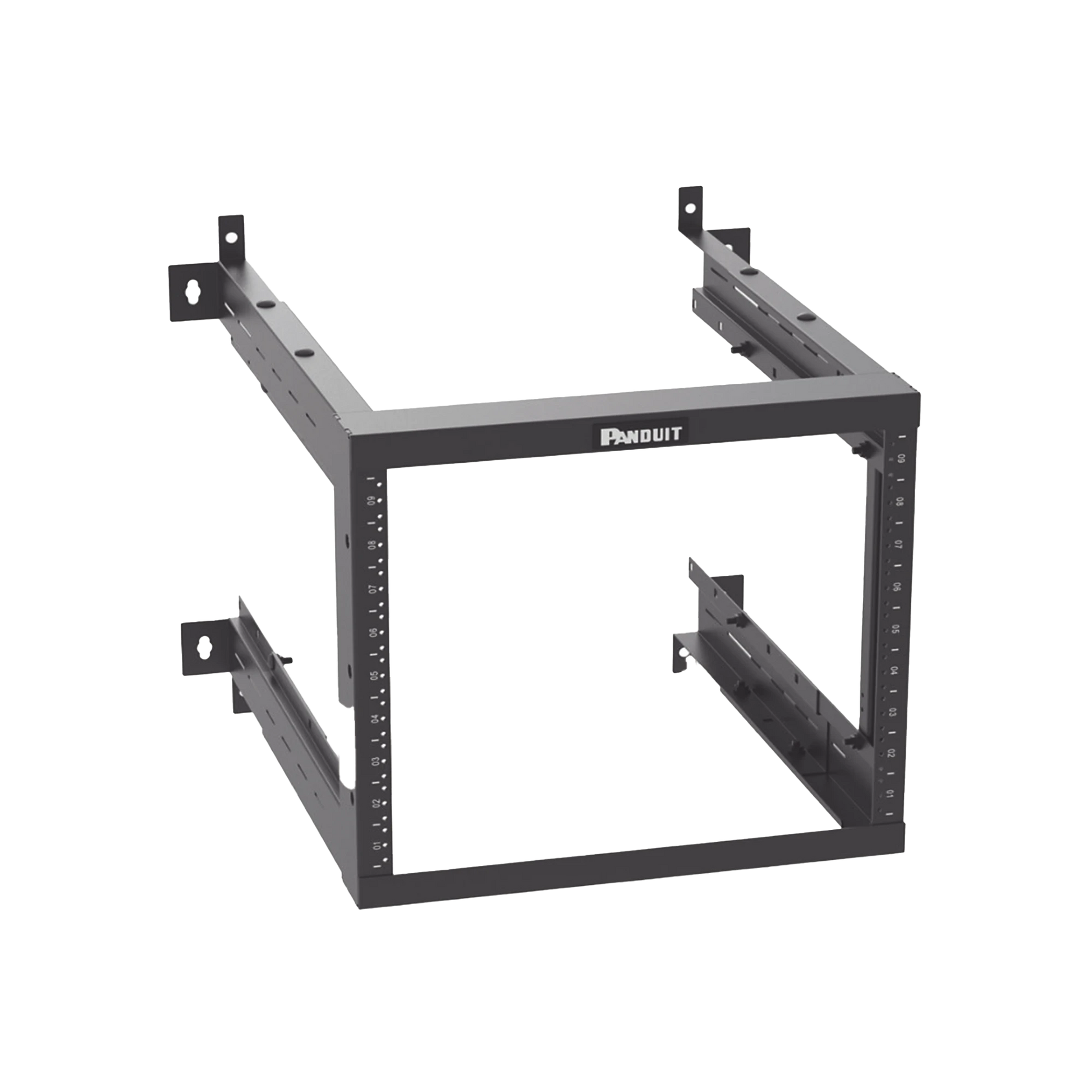RACK PANZONE® DE MONTAJE EN PARED, DE 19IN, PROFUNDIDAD AJUSTABLE, RIELES NUMERADOS Y ROSCADOS #12-24, 9 UR, COLOR NEGRO-Racks y Gabinetes-PANDUIT-Bsai Seguridad & Controles