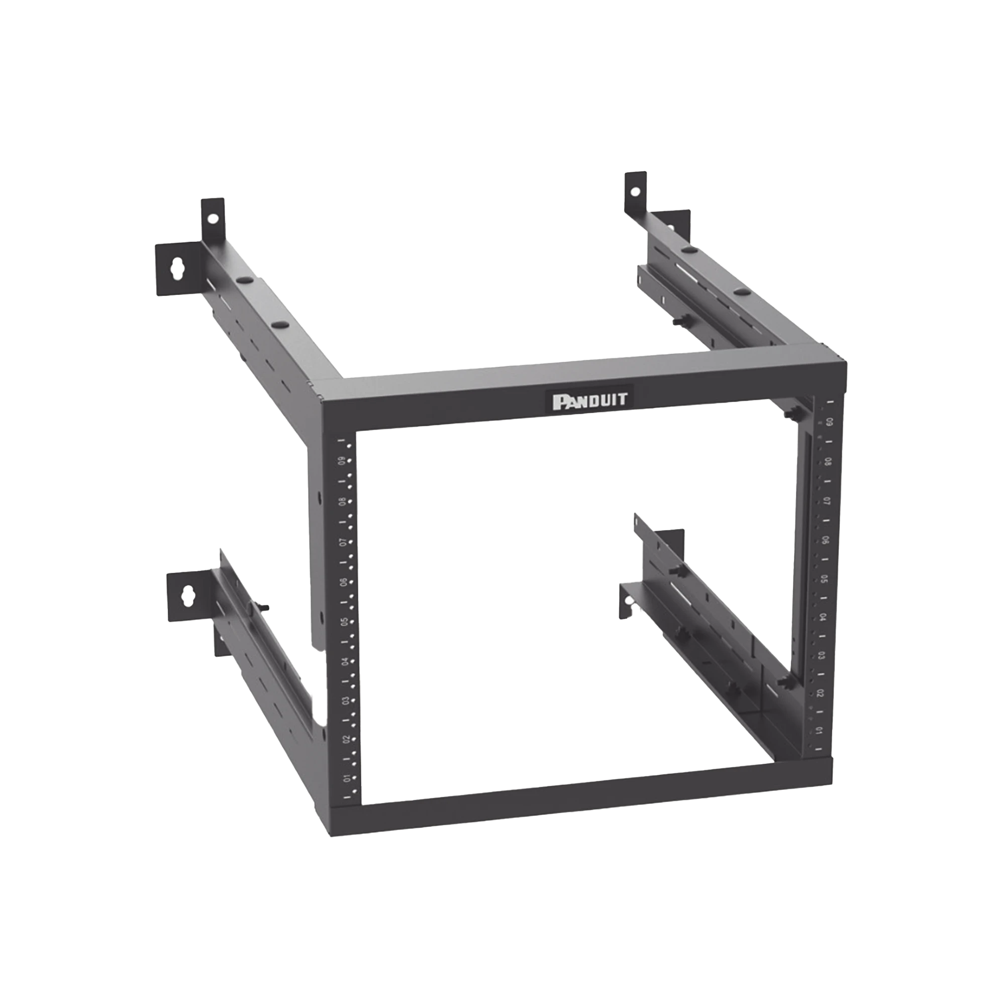 RACK PANZONE® DE MONTAJE EN PARED, DE 19IN, PROFUNDIDAD AJUSTABLE, RIELES NUMERADOS Y ROSCADOS #12-24, 9 UR, COLOR NEGRO-Racks y Gabinetes-PANDUIT-Bsai Seguridad & Controles