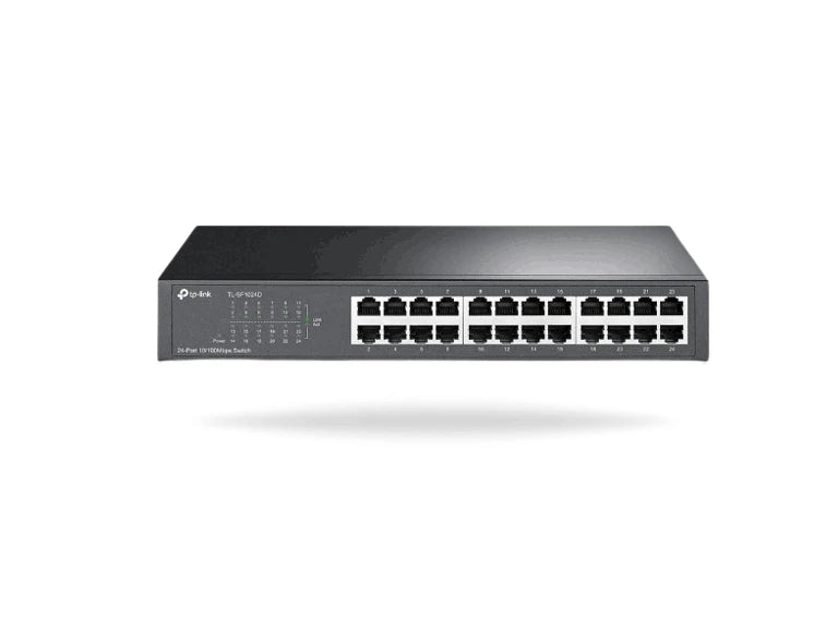 TP-LINK TL-SF1024D - SWITCH NO ADMINISTRABLE DE 24 PUERTOS 10/100 MBPS PARA ESCRITORIO/RACK-Switches-TP-LINK-Bsai Seguridad & Controles