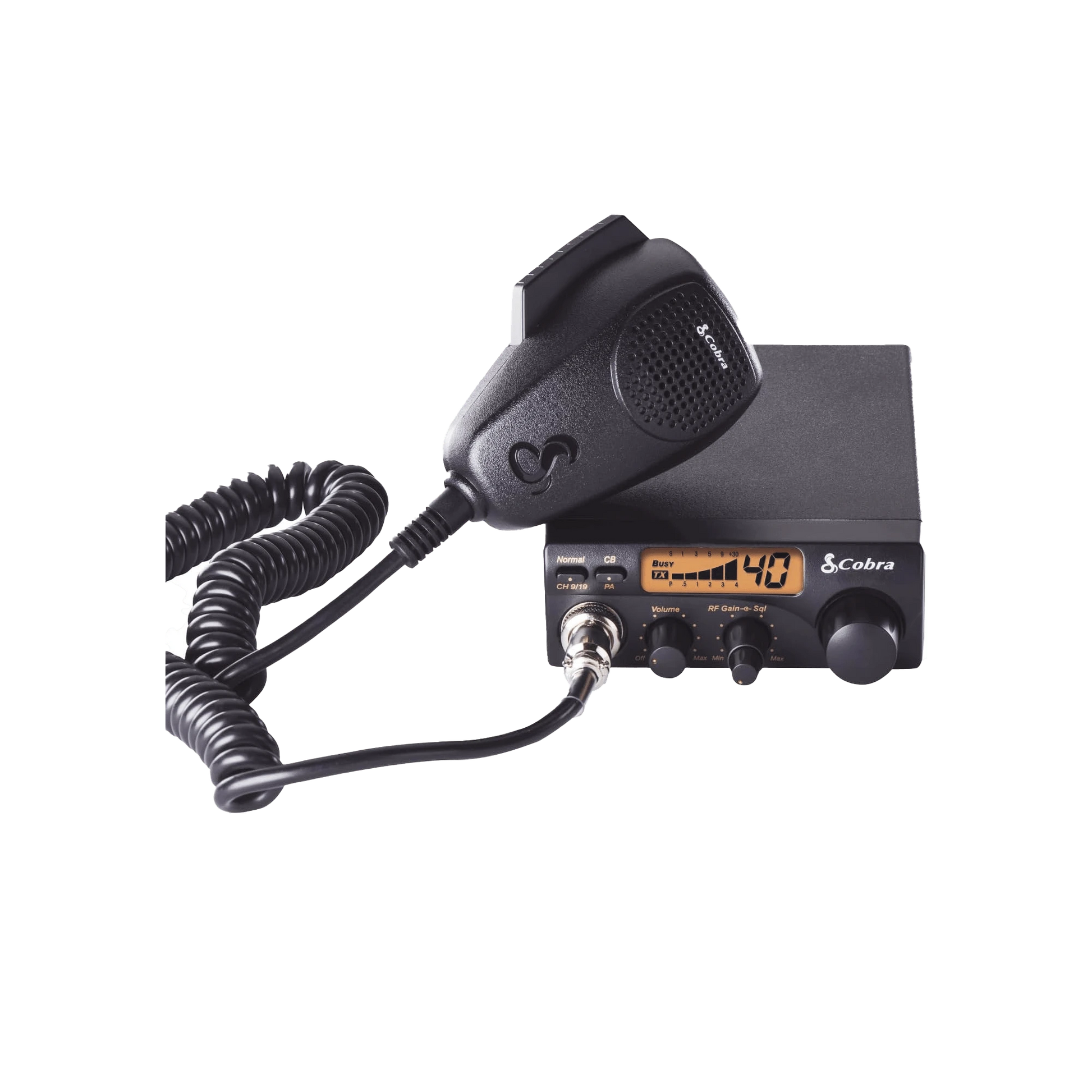 RADIO MÓVIL EN BANDA CB DE 40 CANALES EN MODULACIÓN AM CON PANTALLA MONOCROMÁTICA Y FUNCIÓN DE PA-Radios Amateur-COBRA-Bsai Seguridad & Controles