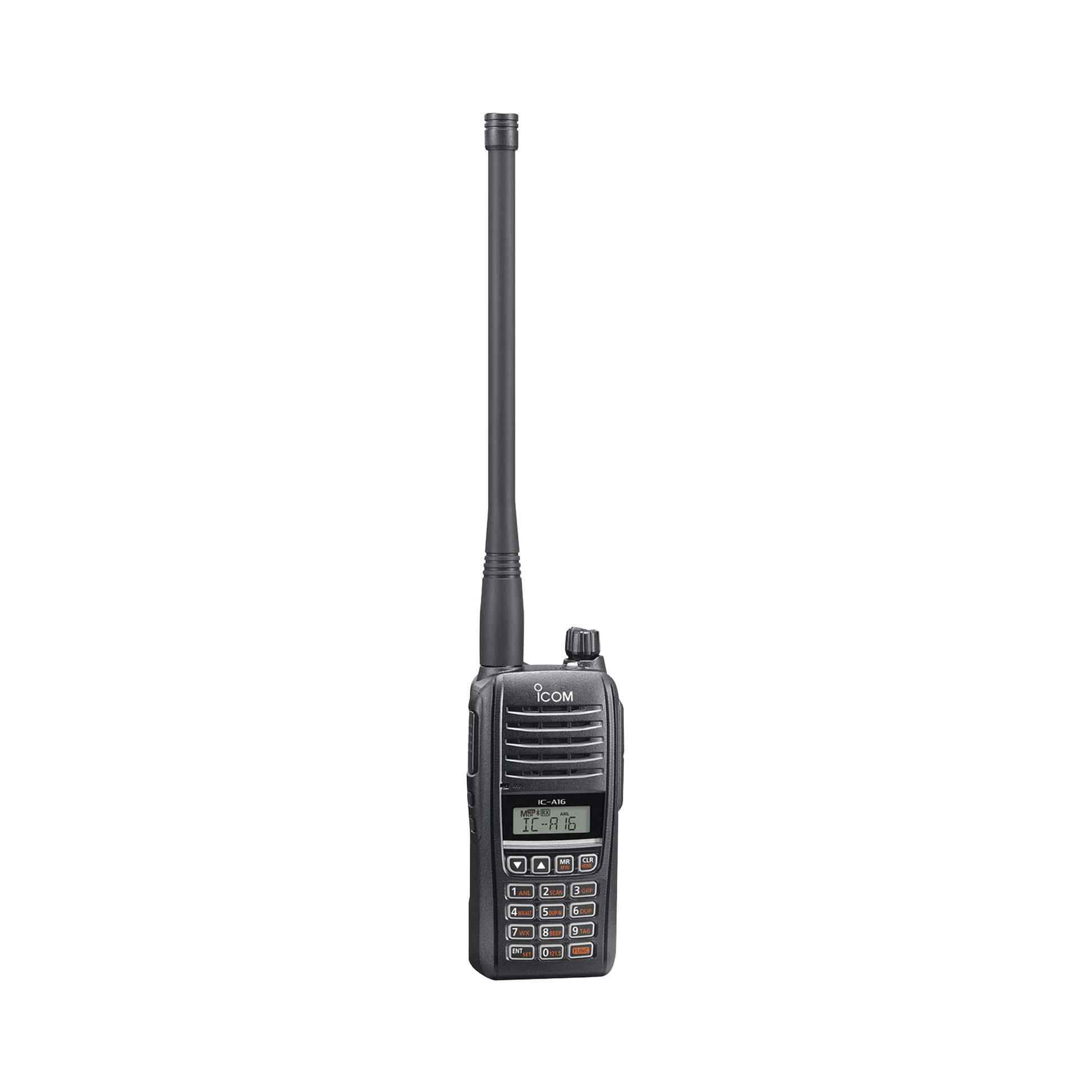 RADIO PORTÁTIL AÉREO CON BLUETOOTH INCLUIDO, RANGO DE FRECUENCIA 118-136.99166MHZ, 6W PEP, 200 CANALES ALFANUMÉRICOS, PANTALLA DE 8 CARACTERES, INCLUYE: BATERÍA, CARGADOR, ANTENA Y CLIP-Radios ICOM Aéreos-ICOM-IC-A16B/31-Bsai Seguridad & Controles