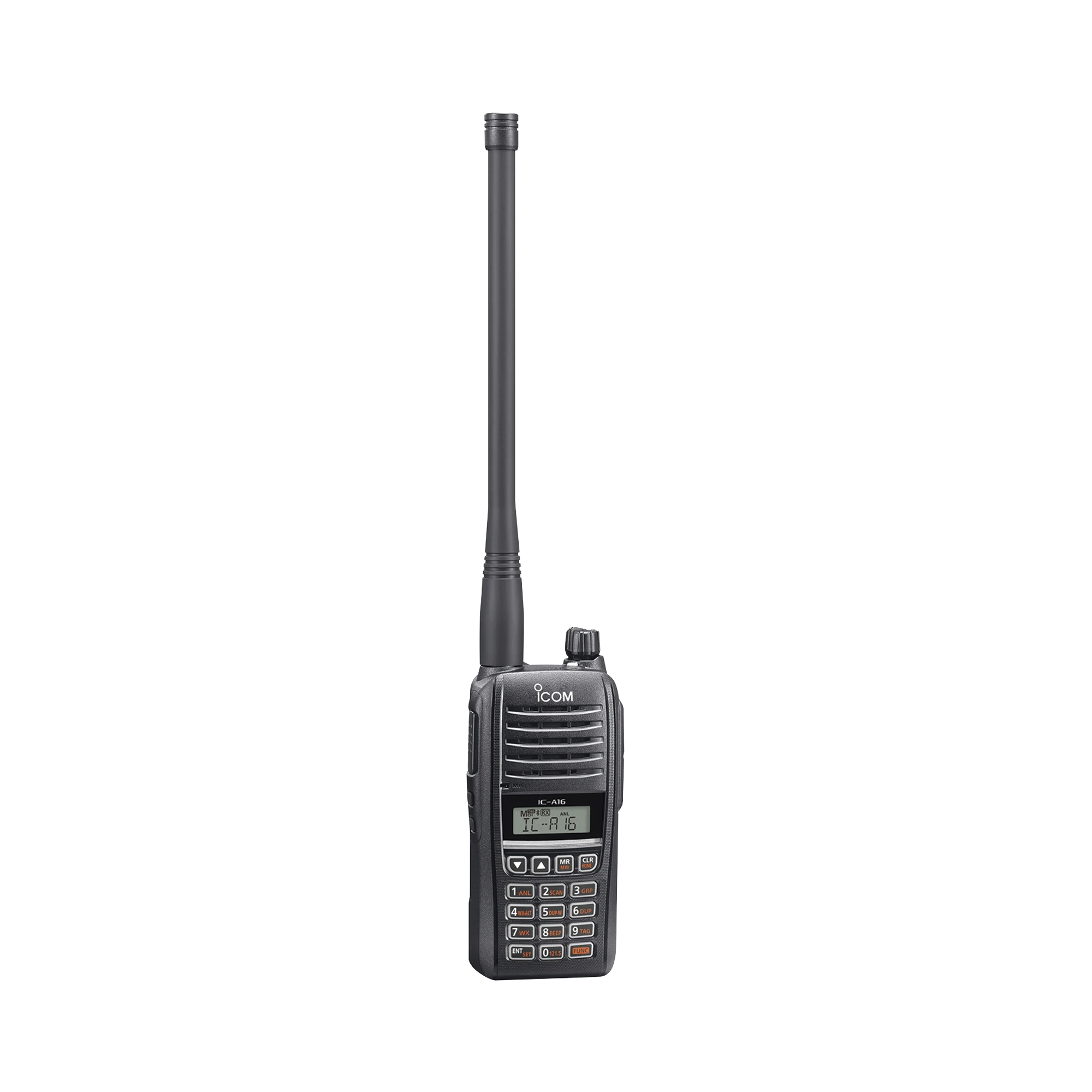 RADIO PORTÁTIL AÉREO CON BLUETOOTH INCLUIDO, RANGO DE FRECUENCIA 118-136.99166MHZ, 6W PEP, 200 CANALES ALFANUMÉRICOS, PANTALLA DE 8 CARACTERES, INCLUYE: BATERÍA, CARGADOR, ANTENA Y CLIP-Radios ICOM Aéreos-ICOM-IC-A16B/31-Bsai Seguridad & Controles