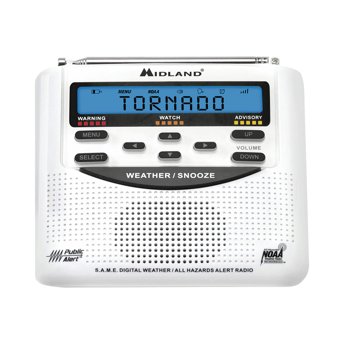 RADIO RECEPTOR DEL SISTEMA DE ALERTA SÍSMICA MEXICANO Y METEOROLÓGICO NOAA, MEDIANTE CÓDIGOS EAS-SAME-Radios Amateur-MIDLAND-WR-120-Bsai Seguridad & Controles