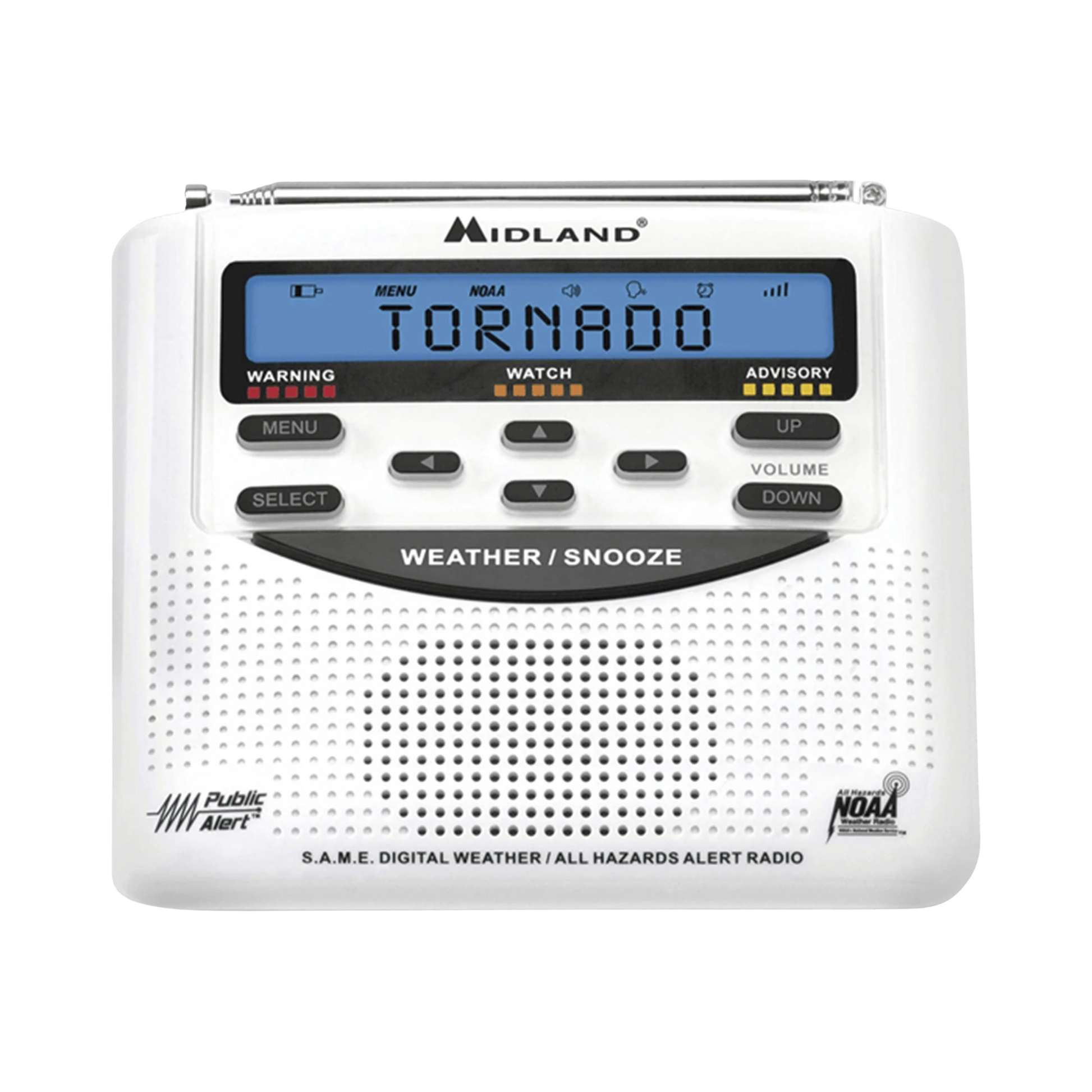 RADIO RECEPTOR DEL SISTEMA DE ALERTA SÍSMICA MEXICANO Y METEOROLÓGICO NOAA, VÍA RADIO EN VHF Y MEDIANTE CÓDIGOS EAS-SAME-Radios Amateur-MIDLAND-Bsai Seguridad & Controles