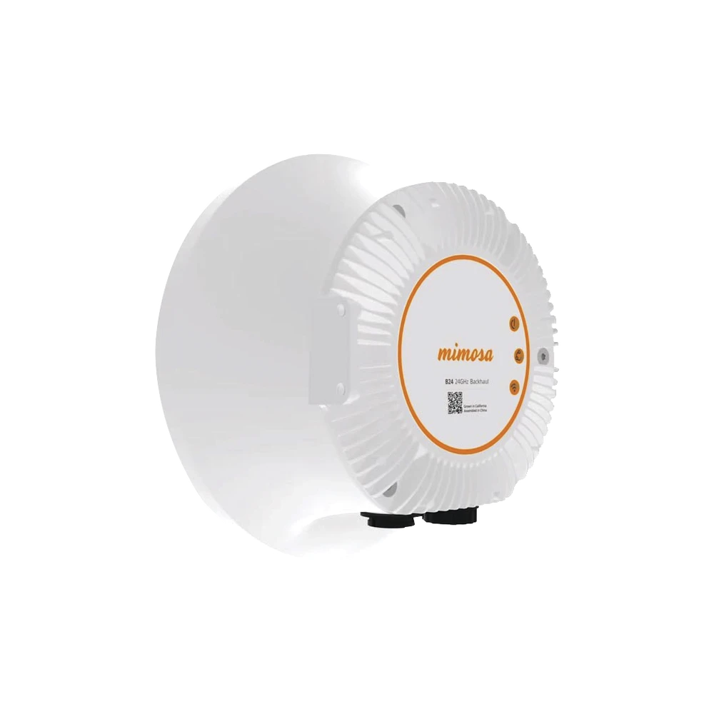 RADIO ULTRALIGERO BACKHAUL PTP EN 24 GHZ MIMO 4X4:4, 1.5 GBPS, ANTENA INTEGRADA 33 DBI, IP67, SINCRONIZACIÓN PARA REUSAR CANALES, ADAPTACIÓN AUTOMÁTICA AL ENTORNO-Enlaces de Backhaul-MIMOSA NETWORKS-Bsai Seguridad & Controles