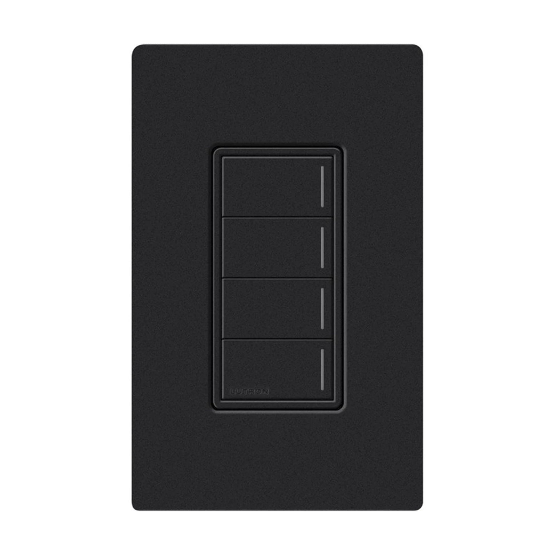 (RADIORA3) BOTONERA SUNNATA NEGRO 4 ESCENAS PARA RADIO RA3, PROGRAME ESCENAS DIFERENTES EN CADA BOTÓN.-Automatización - Casa Inteligente-LUTRON RADIORA 3-Bsai Seguridad & Controles