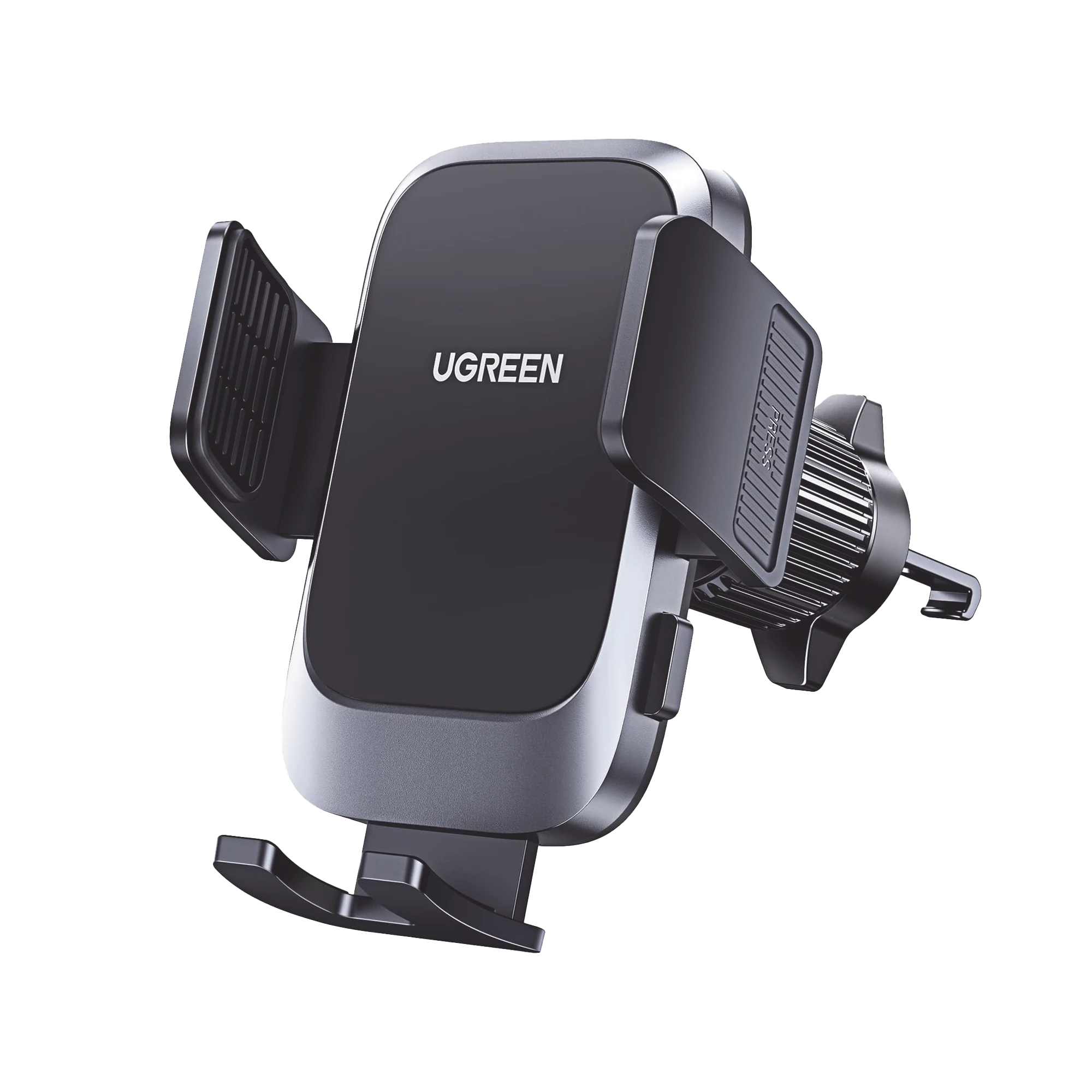 SOPORTE DE CELULAR PARA AUTOMÓVIL / ROTACIÓN DE 360° / BOTÓN DE LIBERACIÓN / GANCHO METÁLICO / PINZAS DE GOMA / COMPATIBLE CON REJILLA DE VENTILACIÓN HORIZONTAL Y VERTICAL / SISTEMA DE GRAVEDAD / RANURA DE CA-Accesorios Generales-UGREEN-Bsai Seguridad & Controles