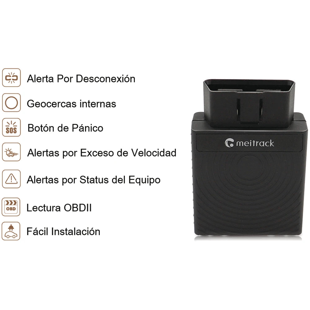 RASTREADOR GPS 4G CON CONEXIÓN A PUERTO OBDII Y MICRÓFONO PARA LLAMADA ESPÍA.-Trackers GPS-MEITRACK-Bsai Seguridad & Controles