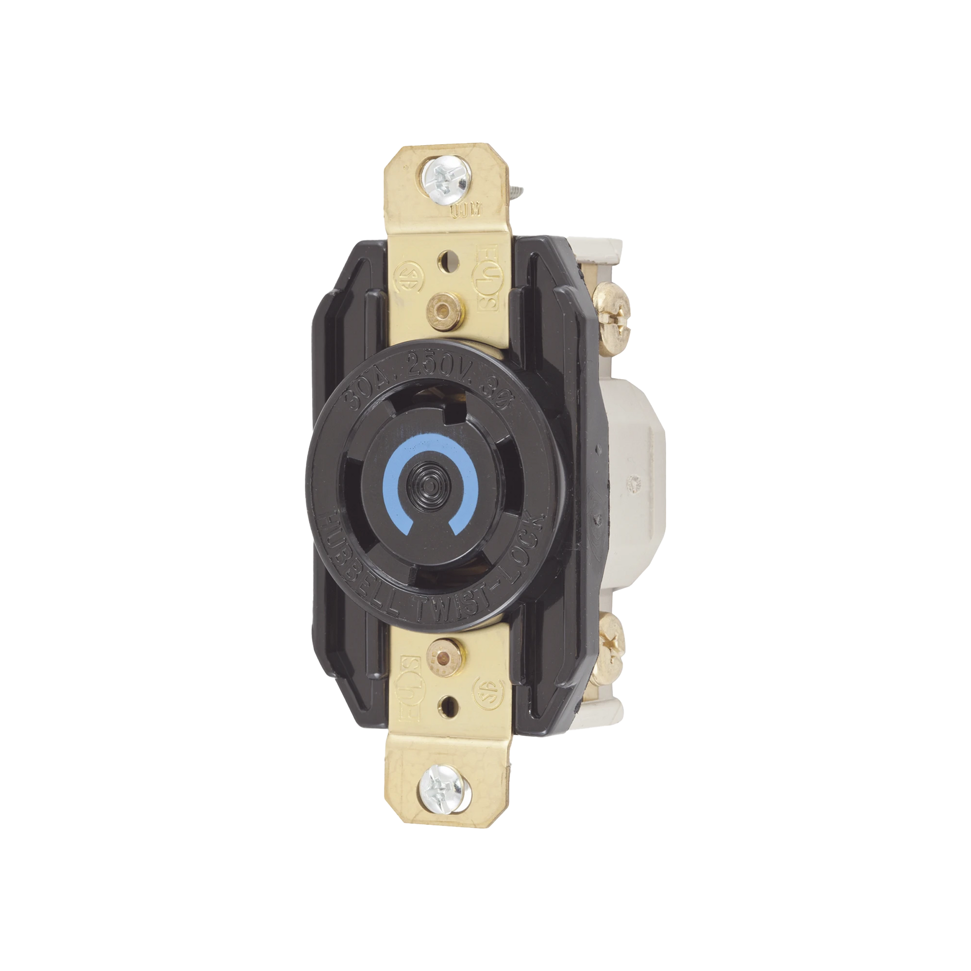 RECEPTÁCULO CON BLOQUEO DE MEDIA VUELTA INDUSTRIAL 30 A 250 V CA / 3 POLOS 4 HILOS / NEMA L15-30R.-Área Eléctrica-HUBBELL-Bsai Seguridad & Controles