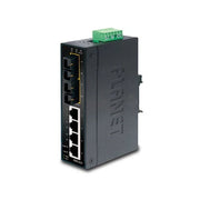 SWITCH INDUSTRIAL ADMINISTRABLE / PLANET ISW-621 / 4 PUERTOS RJ45 CON VELOCIDADES DE 10/100 MBPS / 2 PUERTOS FX 100/1000 MBPS / 0,89 MPPS/ 12 ~ 48V CC / 12W DE CONSUMO / MONTAJE EN PARED / RECINTO DE METAL-Switches-PLANET-Bsai Seguridad & Controles