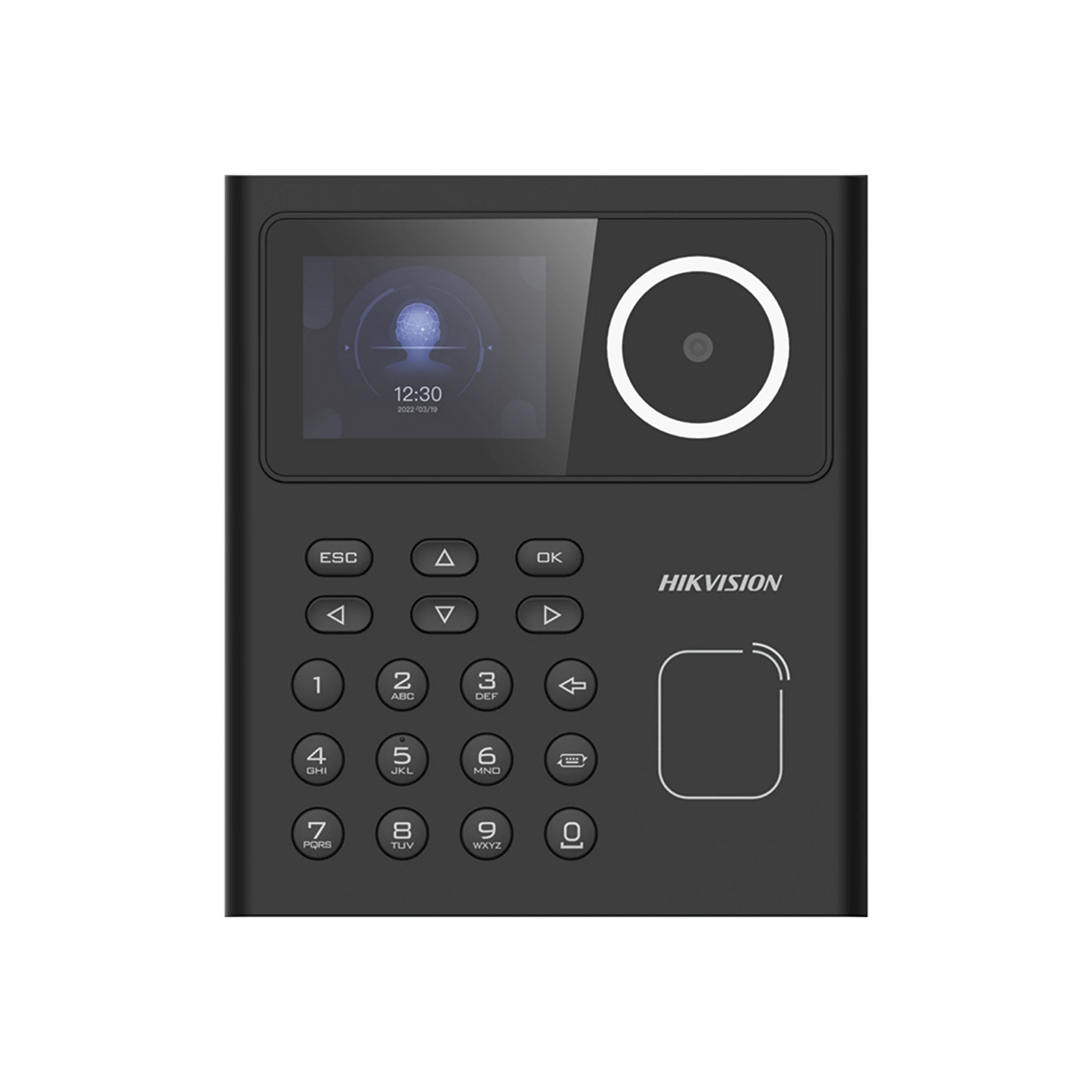 TERMINAL FACIAL MIN MOE CON LECTOR DE TARJETAS PROX EM PARA CONTROL DE ACCESO O ASISTENCIA / 500 ROSTROS / DETECCIÓN DE CUBREBOCAS / HIKCONNECT / RECONOCIMIENTO A 1.5 MTS DE DISTANCIA-Biometricos-HIKVISION-Bsai Seguridad & Controles