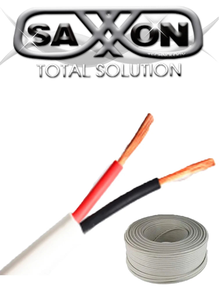 SAXXON OWAC2100J - CABLE DE ALARMA / 2 CONDUCTORES / CCA/ CALIBRE 22 AWG / 100 METROS / RECOMENDABLE PARA CONTROL DE ACCESO / VIDEOPORTERO / AUDIO / REFORZADO-Cables para Alarmas-SAXXON-Bsai Seguridad & Controles