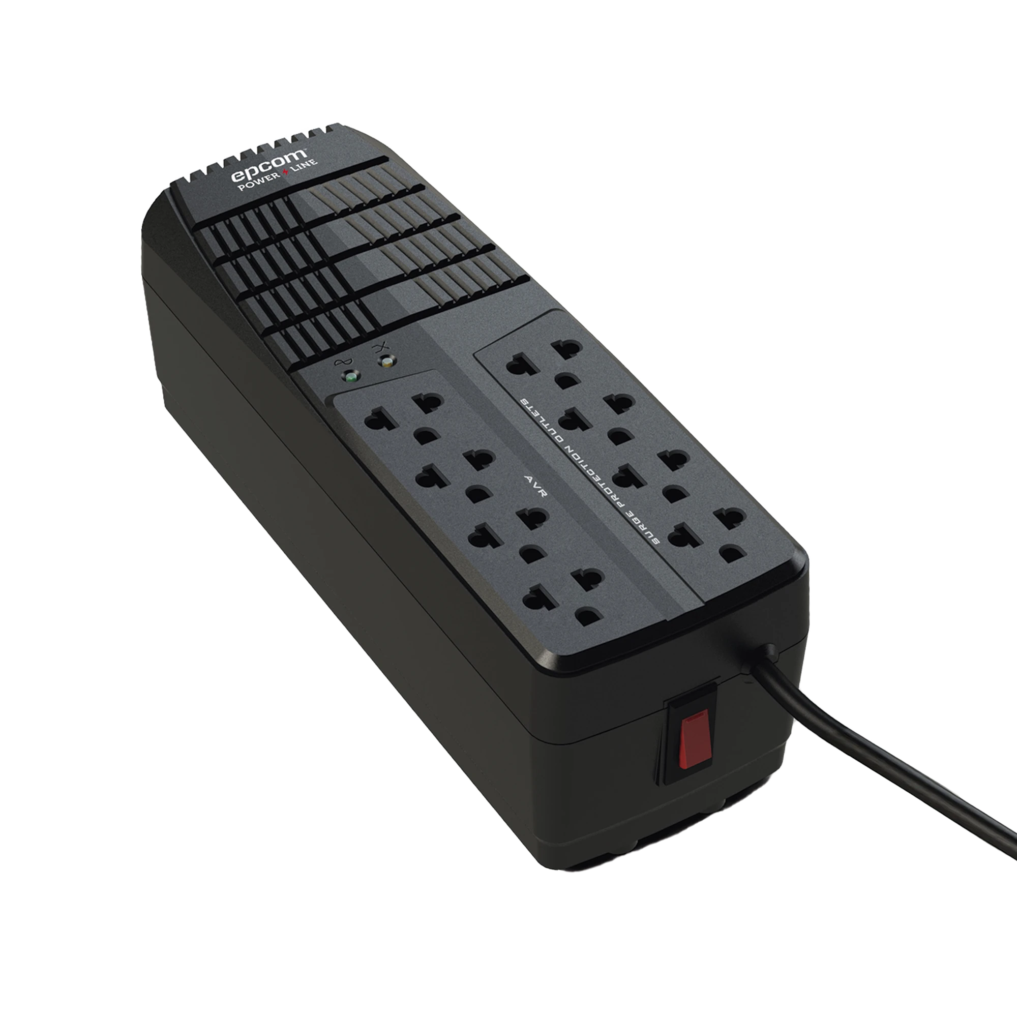 REGULADOR DE VOLTAJE 2000 VA-1000 W / 4 CONTACTOS CON AVR / 4 CONTACTOS CON SUPRESOR DE PICOS / PROTECCIÓN RJ11-Calidad de la Energía-EPCOM POWERLINE-Bsai Seguridad & Controles