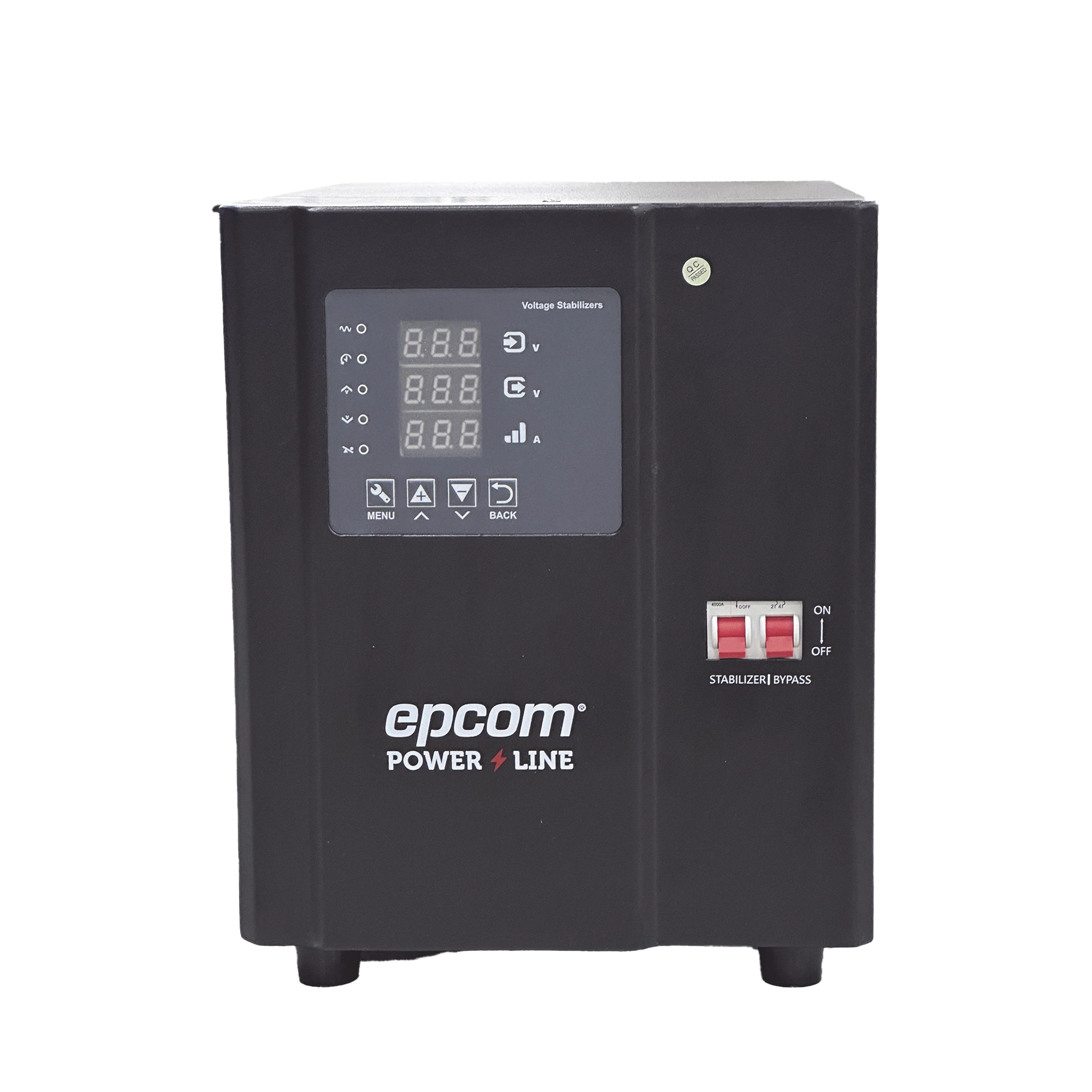 REGULADOR DE VOLTAJE INDUSTRIAL MONOFÁSICO 3 KVA/3 KW 120 V / ENTRADA 96-144 VCA / SALIDA 117.6- 122.4 VCA-Calidad de la Energía-EPCOM POWERLINE-Bsai Seguridad & Controles
