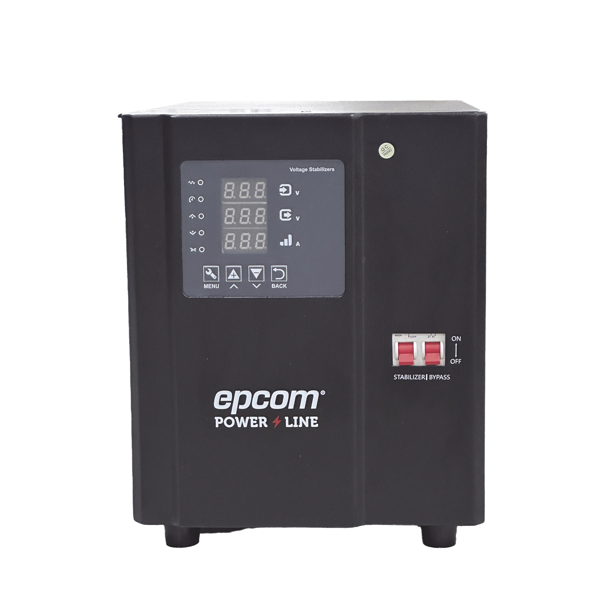 REGULADOR DE VOLTAJE INDUSTRIAL MONOFÁSICO 3 KVA/3 KW 120 V / ENTRADA 96-144 VCA / SALIDA 117.6- 122.4 VCA-Calidad de la Energía-EPCOM POWERLINE-Bsai Seguridad & Controles