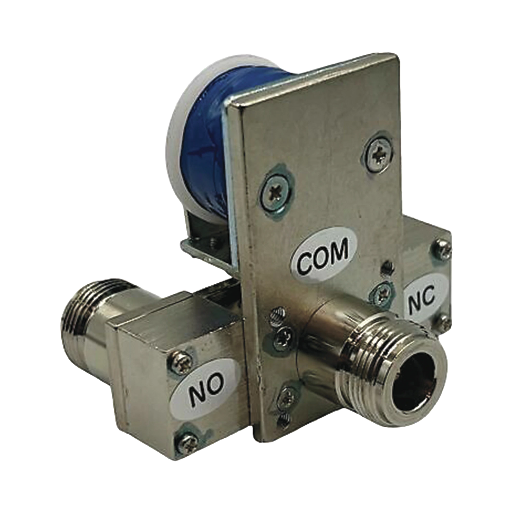 RELEVADOR COAXIAL PARA ANTENA SPDT, 10-14 VCC (12 VCC NOM.), 160 MA, 250 WATT A 1 GHZ.-Refacciones-SYSCOM-Bsai Seguridad & Controles