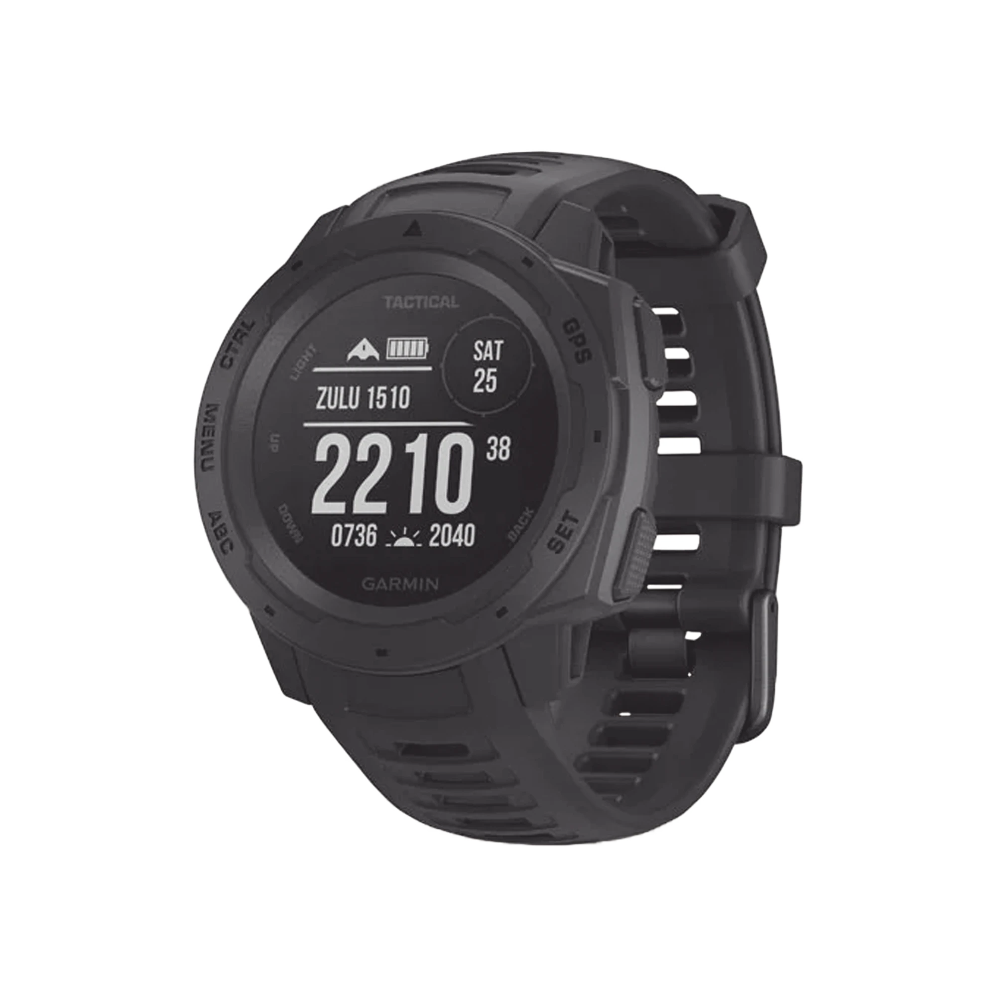 RELOJ INSTINCT DE EDICIÓN TÁCTICA COLOR NEGRO. VERSION NO RECARGABLE POR MEDIO DE ENERGÍA SOLAR.-Accesorios para KENWOOD-GARMIN-Bsai Seguridad & Controles