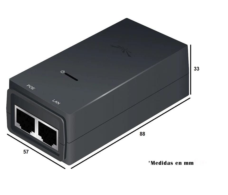 UBIQUITI POE2412WG - INYECTOR POE PASIVO GIGABIT PARA EQUIPOS UBIQUITI / 24 VDC / 0.5A / REMOTE RESET-Inyectores PoE-UBIQUITI-Bsai Seguridad & Controles