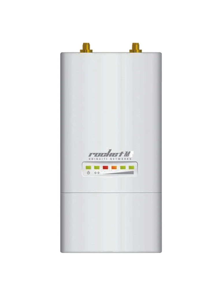UBIQUITI ROCKETM2 - RADIO CONECTORIZADO AIRMAX 2.4GHZ / EXTERIOR / MIMO / 2 CONECTORES RP-SMA / 28 DBM / RENDIMIENTO HASTA 150 MBPS-Banda 2.4 GHz-UBIQUITI-Bsai Seguridad & Controles