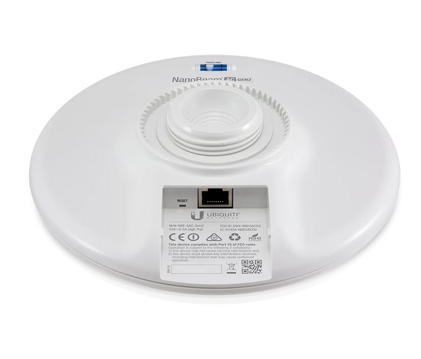 UBIQUITI NANOBEAM AC NBE5ACGEN2 - RADIO CON ANTENA INTEGRADA AIRMAX AC GEN2 5.8GHZ / EXTERIOR / MIMO / ANTENA 19 DBI / 26 DBM / RENDIMIENTO HASTA 450 MBPS-Banda 5.8 GHz-UBIQUITI-UBI016042-Bsai Seguridad & Controles