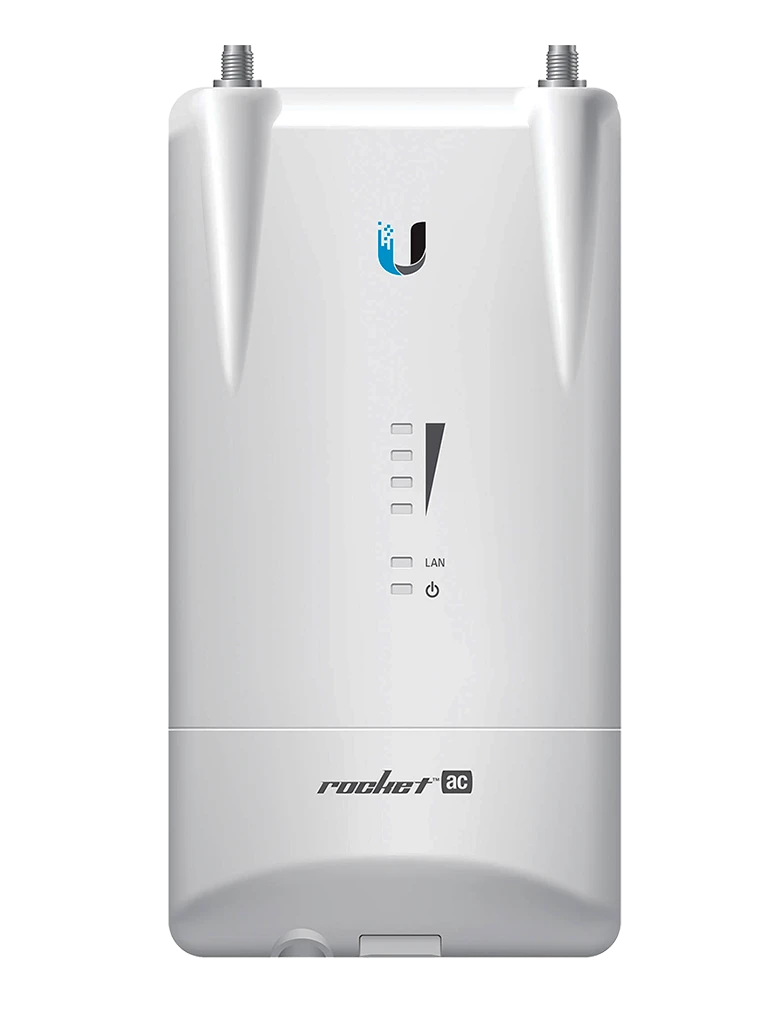 UBIQUITI ROCKET R5ACLITE - RADIO CONECTORIZADO AIRMAX AC 5GHZ / EXTERIOR / MIMO / 2 CONECTORES RP-SMA / 27 DBM / RENDIMIENTO HASTA 500 MBPS-Banda 5.8 GHz-UBIQUITI-Bsai Seguridad & Controles