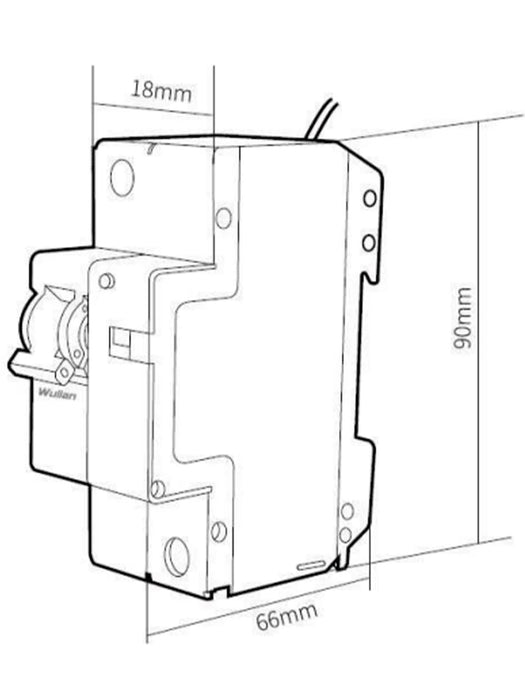 WULIAN SMARTAIRSWITCH - PASTILLA TÉRMICA INTELIGENTE / 30 AMP / MEDIDOR DE CONSUMO / ADMINISTRACION Y CONTROL DESDE CELULAR A TRAVES DE APP/ REQUIERE BRAIN PARA COMUNICACION POR ZIGBEE-Controles-WULIAN-WLN481017-Bsai Seguridad & Controles