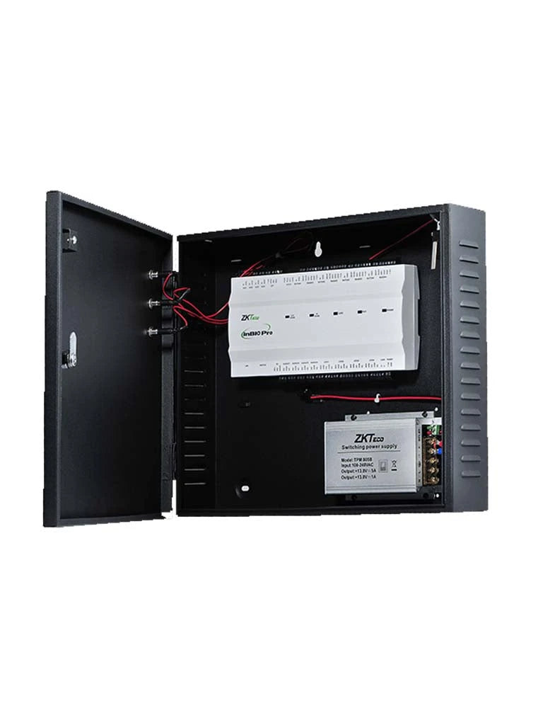 ZKTECO INBIO460PROBOX - PANEL DE CONTROL DE ACCESO PEATONAL O VEHICULAR DE 4 PUERTAS / HASTA 8 LECTORAS FR1XXX / COMPATIBLE CON BIOSECURITY MODULO DE ACCESO / GABINETE Y FUENTE INCLUIDO / GREEN LABEL / REQUIERE LICENCIA-Paneles de Control-ZKTECO-Bsai Seguridad & Controles