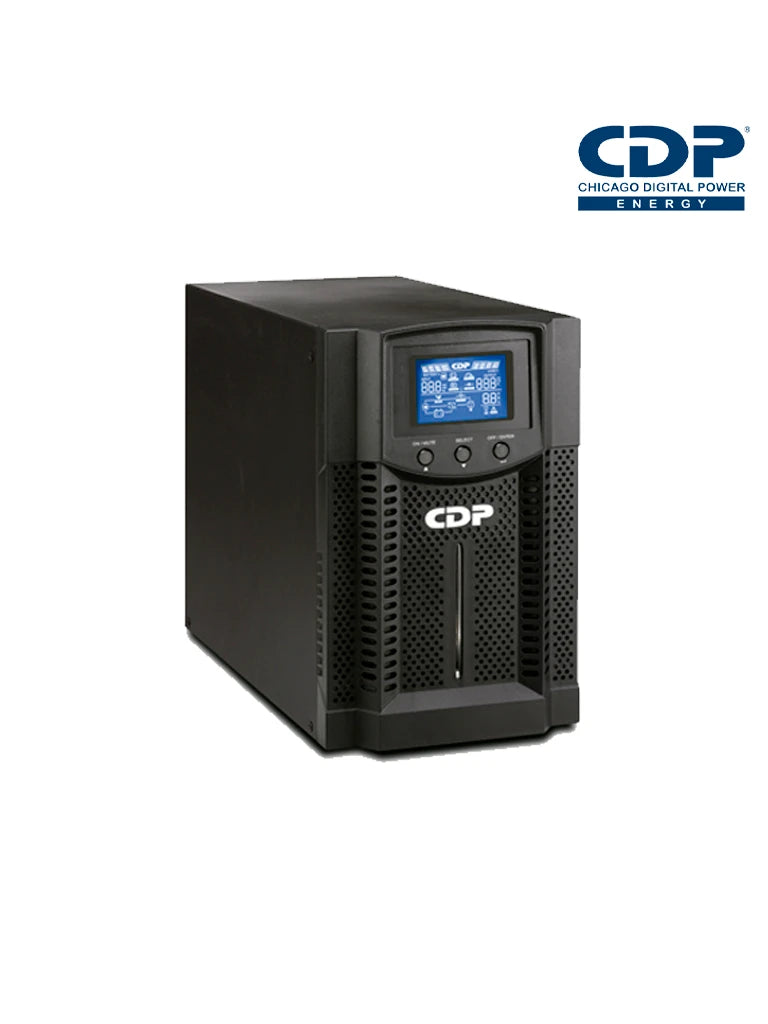 CDP UPO112AX- UPS ONLINE DE 2 KVA/ 1800 WATTS/ 8 TERMINALES DE LAS CUALES 4 SON PROGRAMABLES/ PANTALLA LCD/ ENTRADA PARA BANCO DE BATERIAS/ RESPALDO 6 MINUTOS CARGA COMPLETA-Reguladores y UPS-CHICAGO DIGITAL POWER-Bsai Seguridad & Controles
