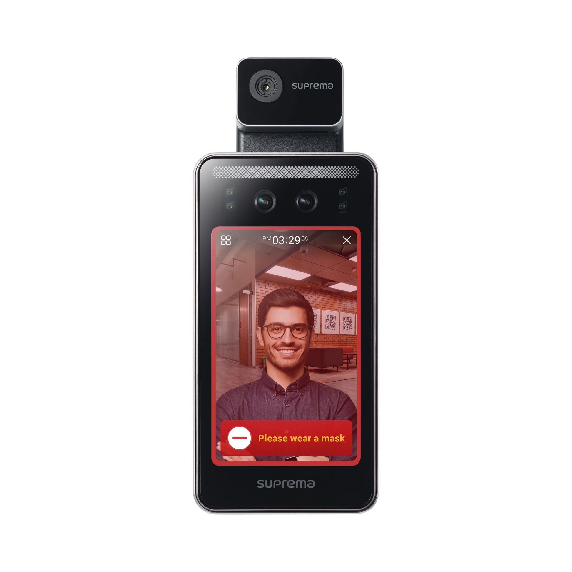 FACE STATION F2, LECTOR FACIAL/ NOTIFICACIÓN POR TEMPERATURA ALTA/ RFID(125KHZ EM & 13.56MHZ MIFARE) COMPATIBLE CON BIOSTAR2-Biometricos-SUPREMA-Bsai Seguridad & Controles