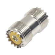 ADAPTADOR BARRIL EN LÍNEA, DE CONECTOR UHF HEMBRA (SO-239) A UHF HEMBRA (SO-239), NIQUEL/ PLATA/ DAP.-Adaptadores-RF INDUSTRIES,LTD-Bsai Seguridad & Controles