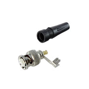 CONECTOR BNC MACHO EN 75 OHM, PARA CABLE COAXIAL RG-59/ RG-6 CON BASE DE ALIVIO NEGRA DE PVC.-Conectores-EPCOM TITANIUM-Bsai Seguridad & Controles