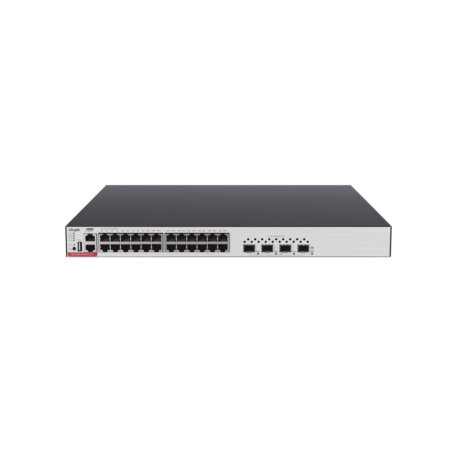RG-CS83-24GT4XS-PD SWITCH L3 24 PTOS POE+ Y 4 SFP+ MAX 750W-Networking-RUIJIE-Bsai Seguridad & Controles
