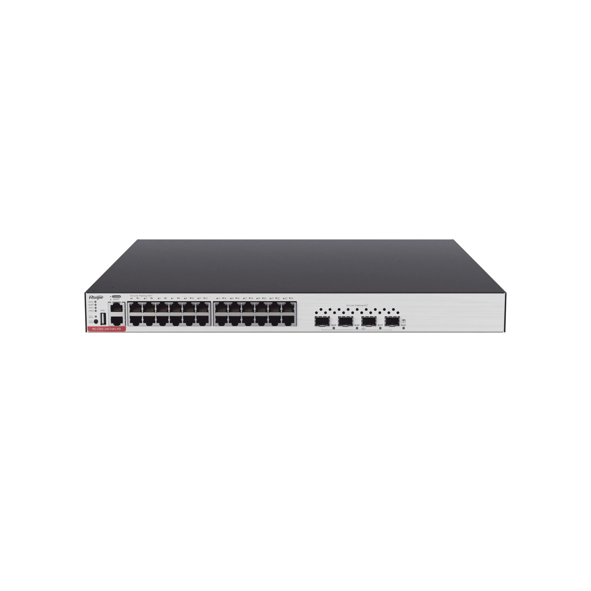 RG-CS83-24GT4XS-PD SWITCH L3 24 PTOS POE+ Y 4 SFP+ MAX 750W-Networking-RUIJIE-Bsai Seguridad & Controles