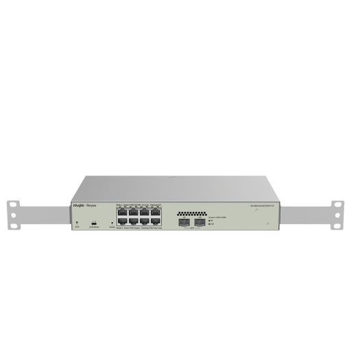 SWITCH ADMINISTRABLE POE CAPA 2 CON 8 PUERTOS GIGABIT POE 802.3AF/AT + 2 SFP PARA FIBRA 1GB, GESTIÓN GRATUITA DESDE LA NUBE, 125W-Networking-RUIJIE-RG-NBS3100-8GT2SFP-P-V2-Bsai Seguridad & Controles