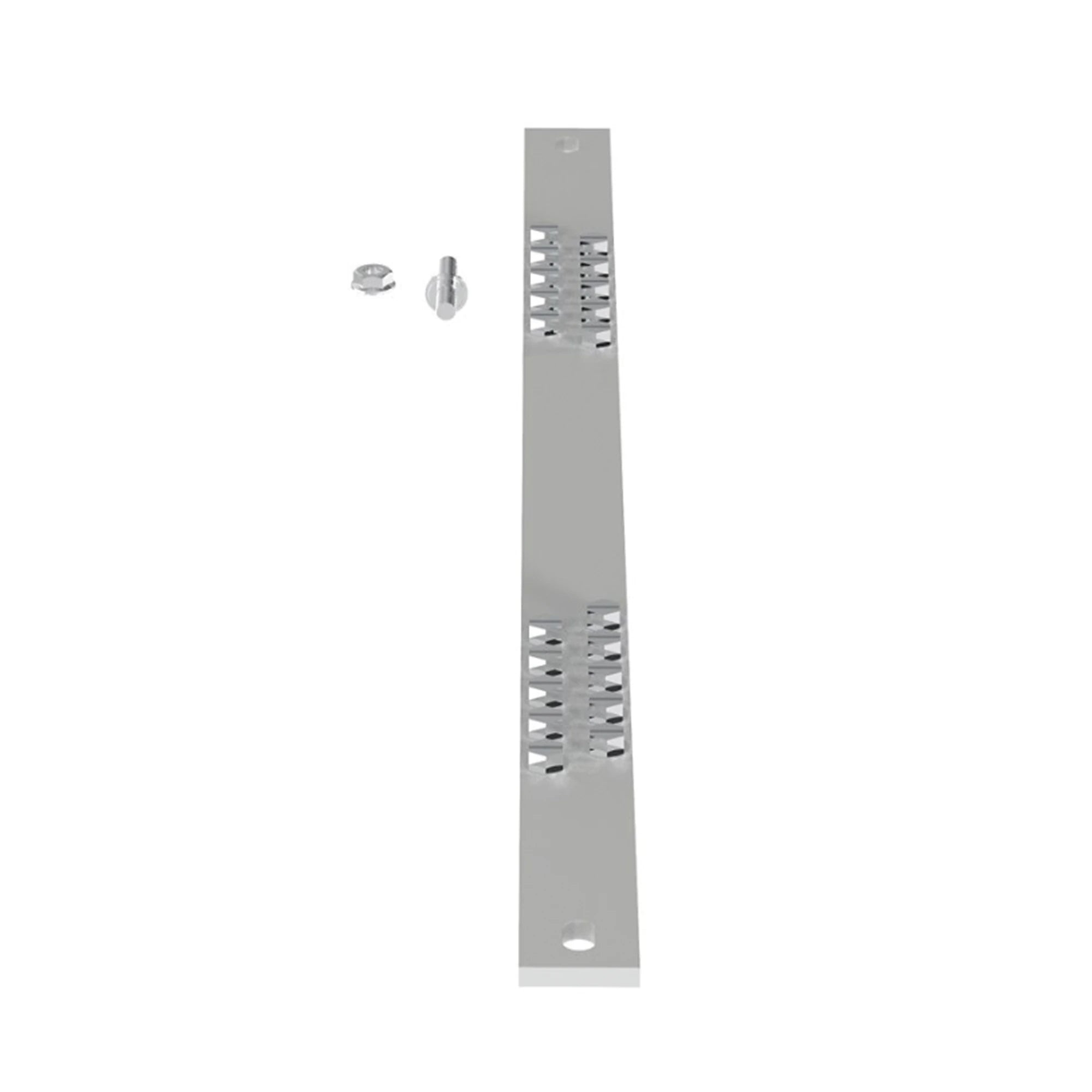 BARRA DE CONEXIÓN A TIERRA, PARA RACK DE 19", CON 20 ORIFICIOS PARA CONEXIÓN RÁPIDA DE EQUIPOS, INCLUYE 20 TORNILLOS # 12-24 X 1/2" INSTALADOS
