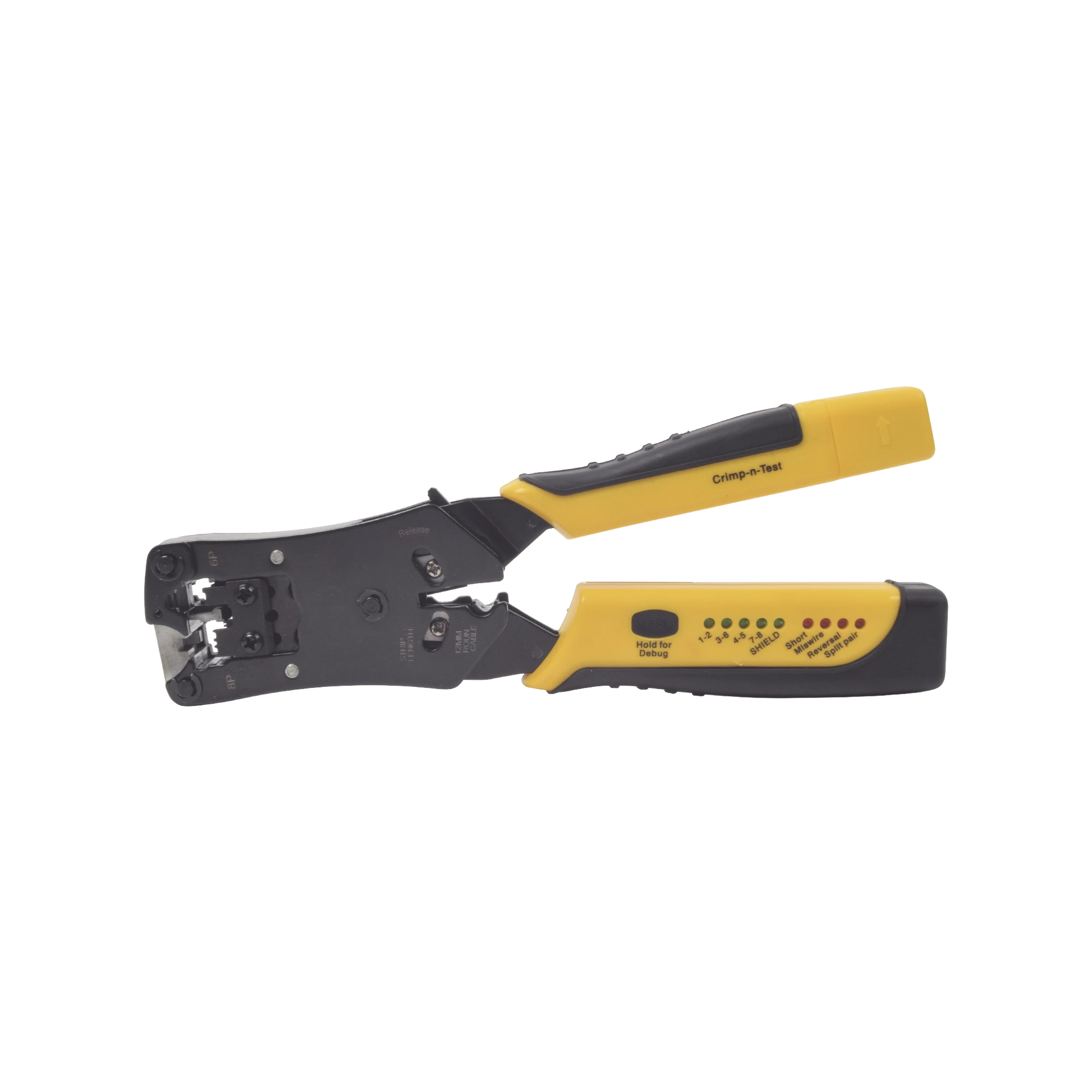 PINZA 3 EN 1: PELACABLES/ TERMINADO/ PROBADOR PARA UTP. ENCHUFE MODULAR DE PRUEBA PARA RJ45/RJ11/RJ22. FABRICADO CON ALMA DE ACERO AL CARBÓN, MANGO ERGONÓMICO ABS + TPR (CAUCHO TERMOPLÁSTICO).-Herramientas-EPCOM POWERLINE-Bsai Seguridad & Controles