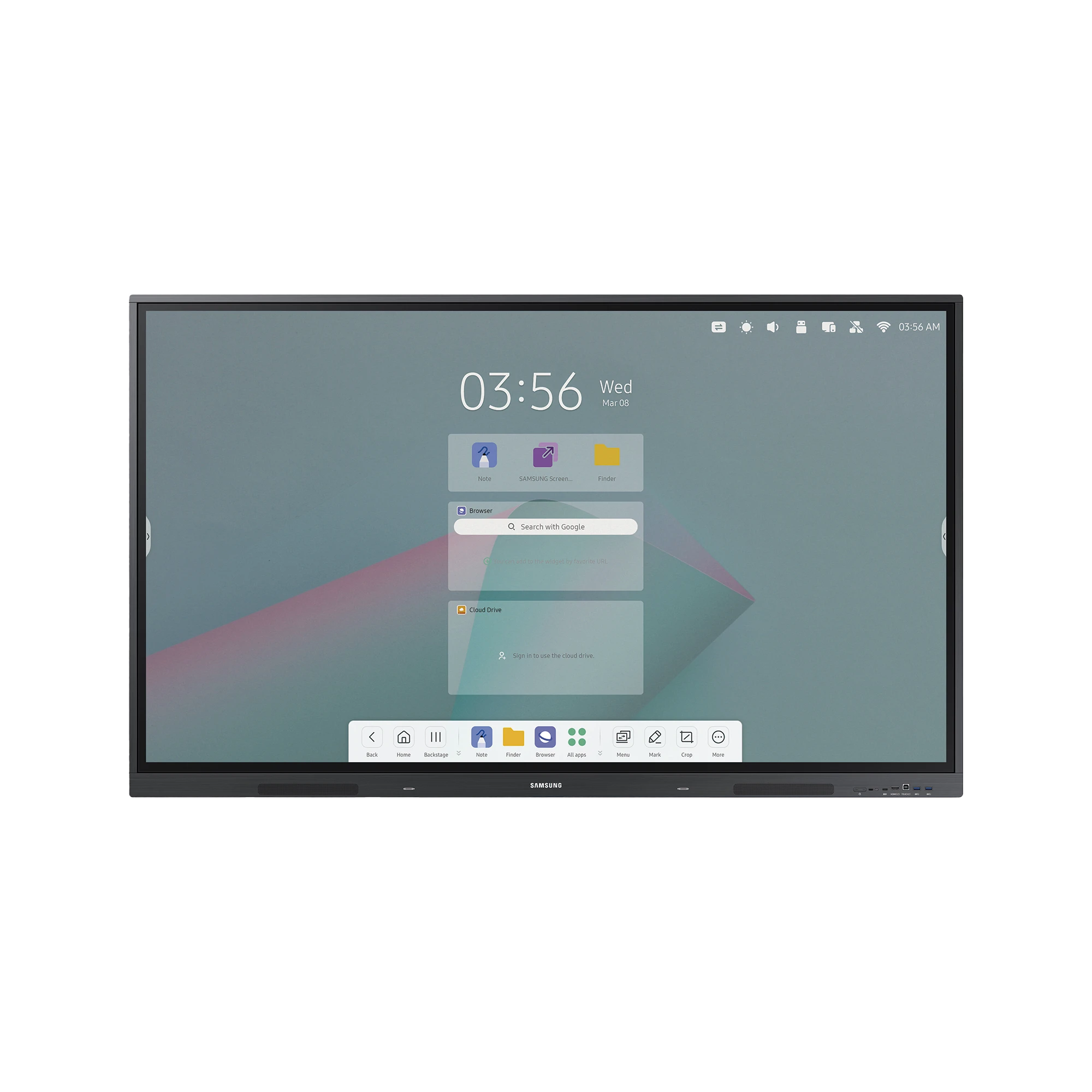 PANTALLA TACTIL INTERACTIVA 65" ANDROID 11 / TOUCH TIPO IR / UHD / 350 NITS / HDMI / USB / USB-C / WIFI / RJ45-VoIP - Telefonía IP - Videoconferencia-SAMSUNG ELECTRONICS-Bsai Seguridad & Controles