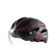 FREE ON CASCO ADULTO CON LENTES INTEGRADOS IMANTADOS UNITALLA COLOR NEGRO/ROJO-Free On-FREEON-Bsai Seguridad & Controles