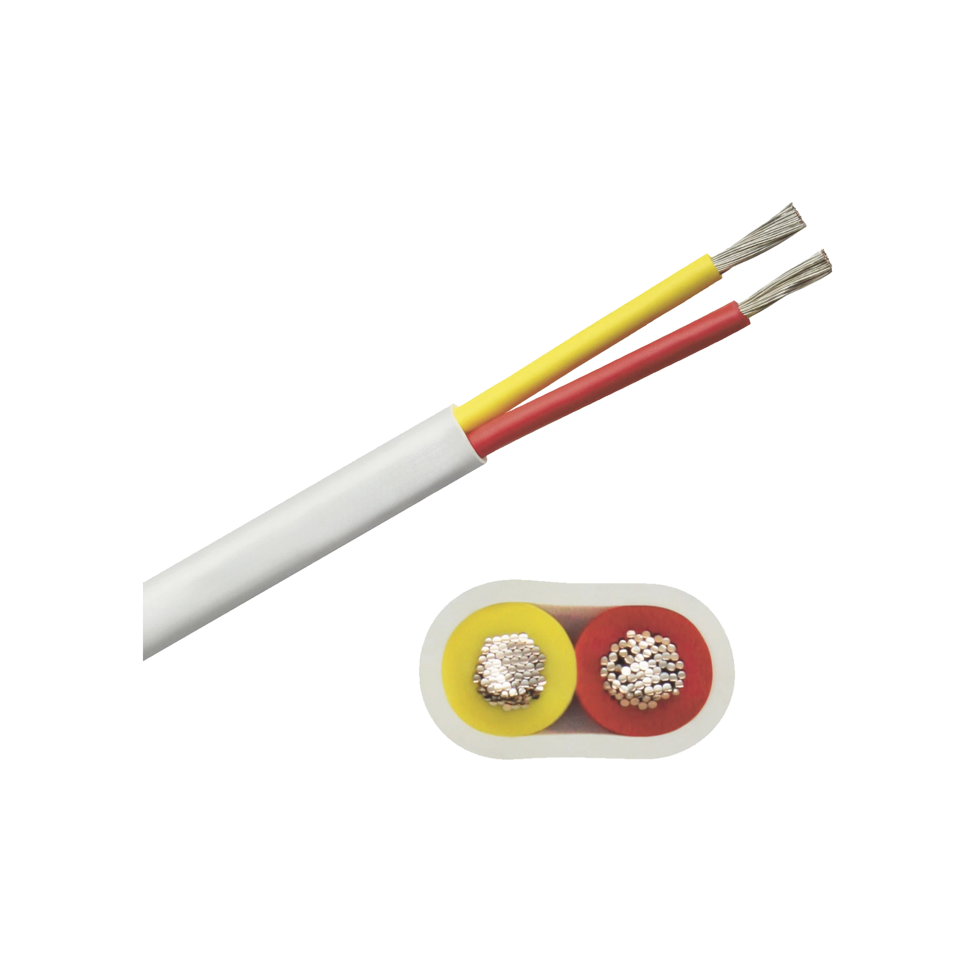 ROLLO DE CABLE PLANO GRADO MARINO CALIBRE 12, DE 2 CONDUCTORES (ROJO Y AMARILLO) DE 100 PIES (30.48 M).-Soluciones Marinas-COBRA WIRE &AMP; CABLE-Bsai Seguridad & Controles