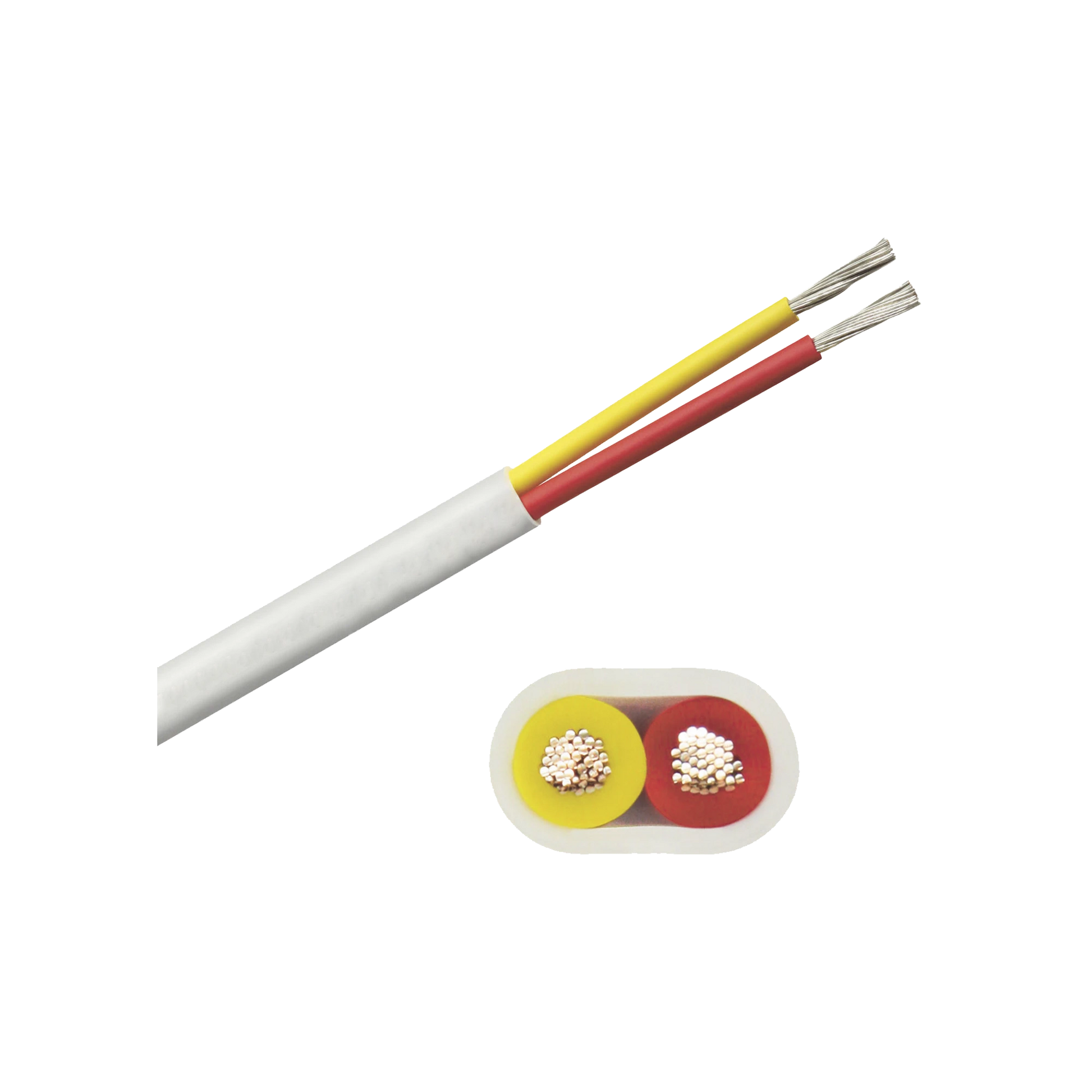 ROLLO DE CABLE PLANO GRADO MARINO CALIBRE 14, DE 2 CONDUCTORES (ROJO Y AMARILLO) DE 100 PIES (30.48 M).-Soluciones Marinas-COBRA WIRE & CABLE-B7W14T-20-100-Bsai Seguridad & Controles
