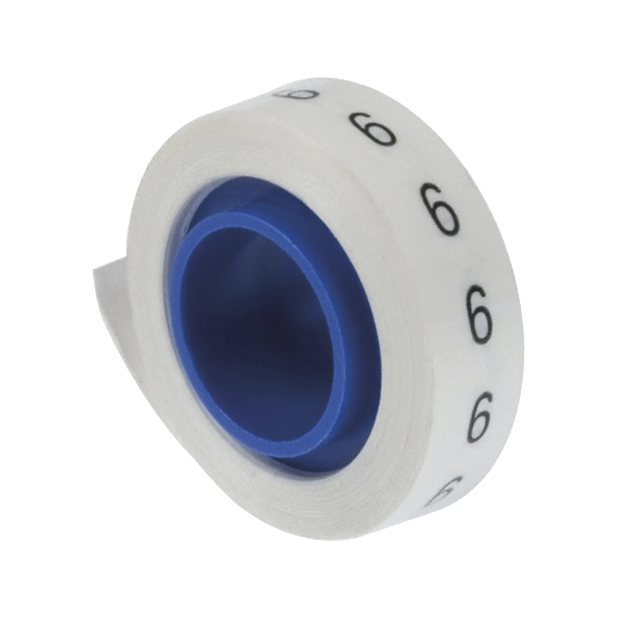 ROLLO DE ETIQUETAS MARCADORAS, PRE-IMPRESOS CON EL NÚMERO 6, DE 2.4 METROS, COLOR BLANCO-Ferreteria-PANDUIT-Bsai Seguridad & Controles