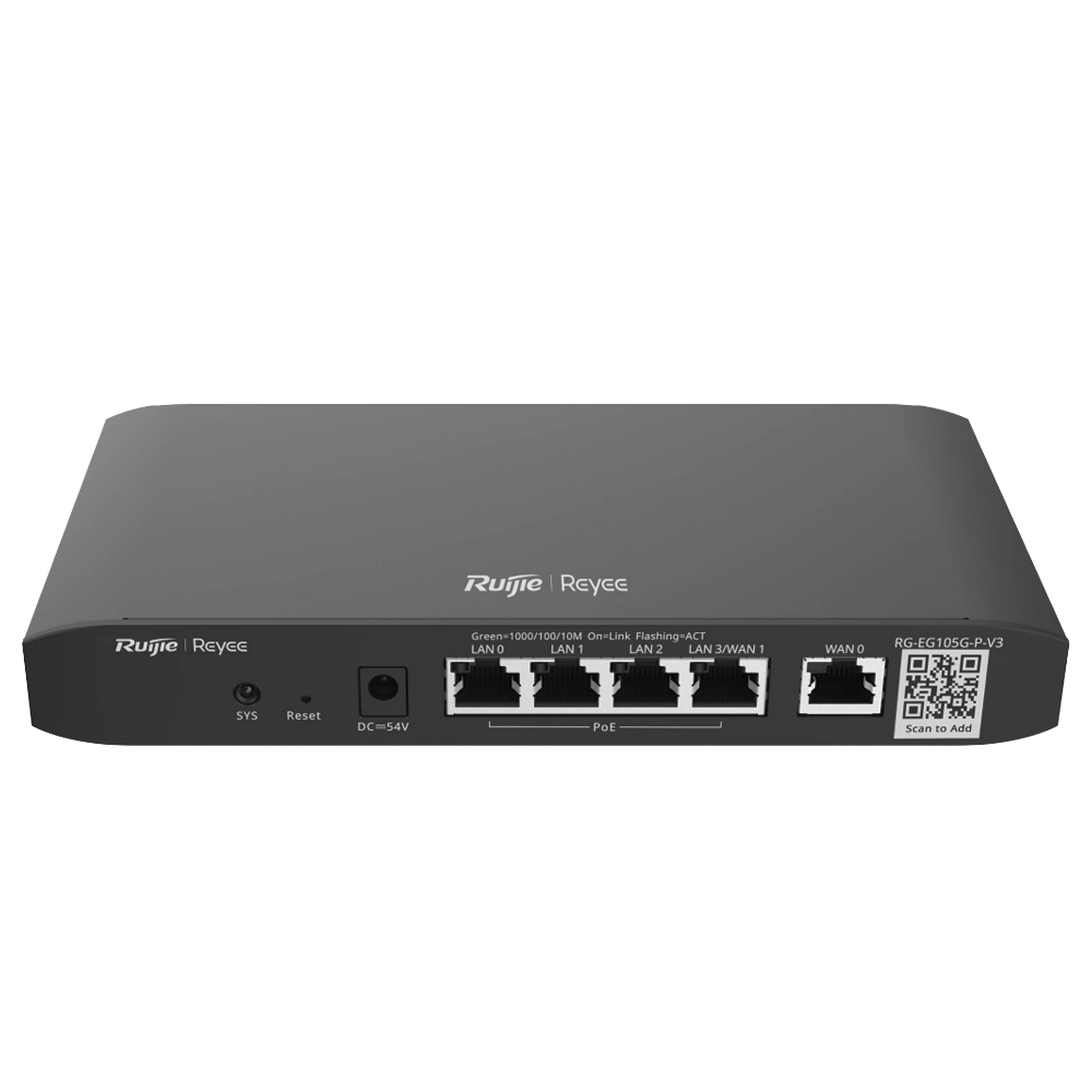 ROUTER BALANCEADOR ADMINISTRABLE CLOUD CON 3 PUERTOS LAN GIGABIT, 1 PUERTO WAN GIGABIT Y 1 PUERTO LAN/WAN GIGABIT CONFIGURABLE, HASTA 100 CLIENTES CON DESEMPEÑO DE 600 MBPS ASIMÉTRICOS-Networking-RUIJIE-Bsai Seguridad & Controles